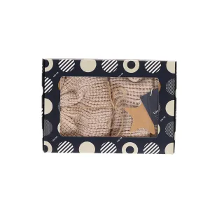 ADINA Stole And Hat Set White