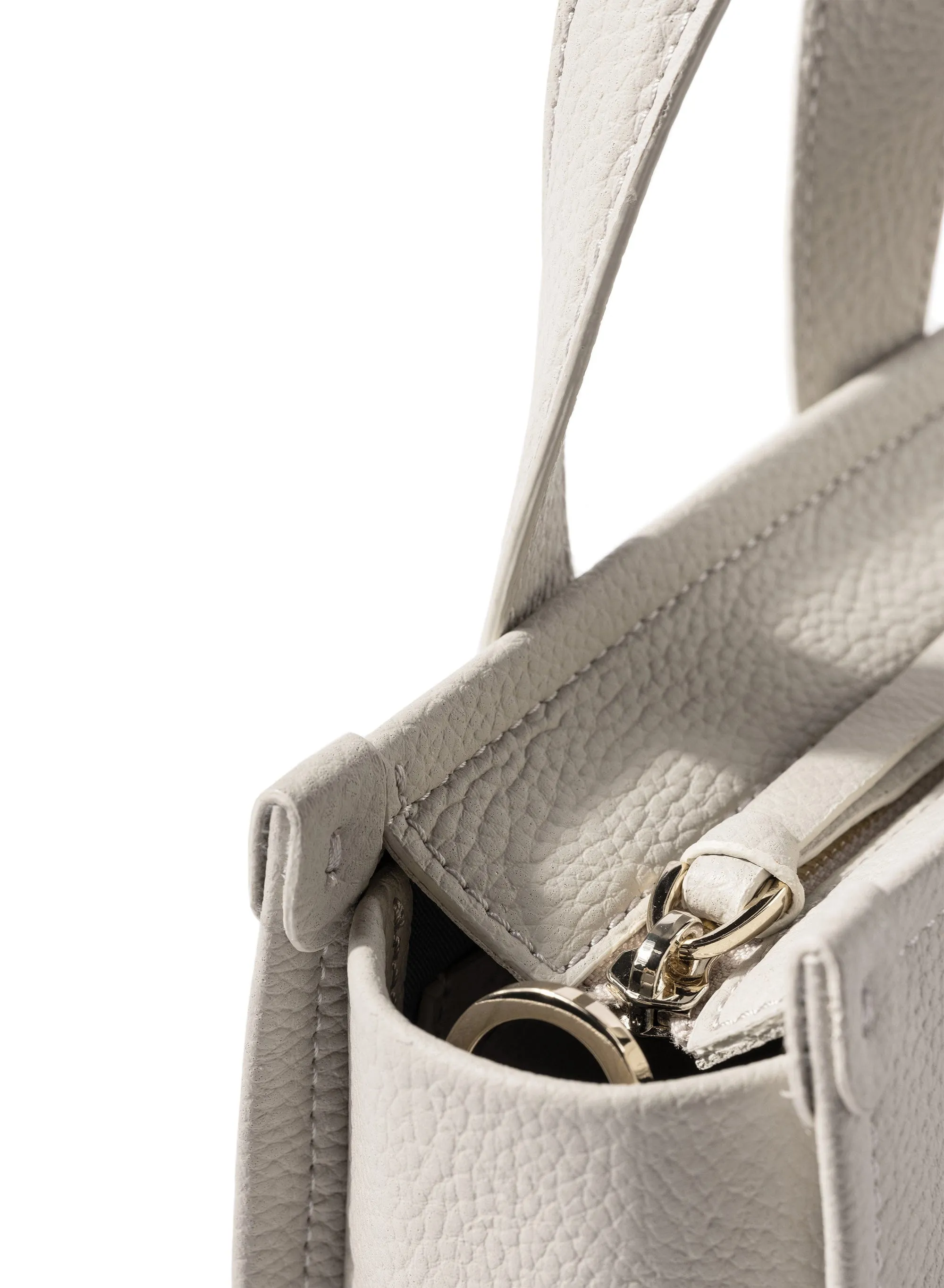 Alma S Apple Leather Vegan Tote Bag | Cloud