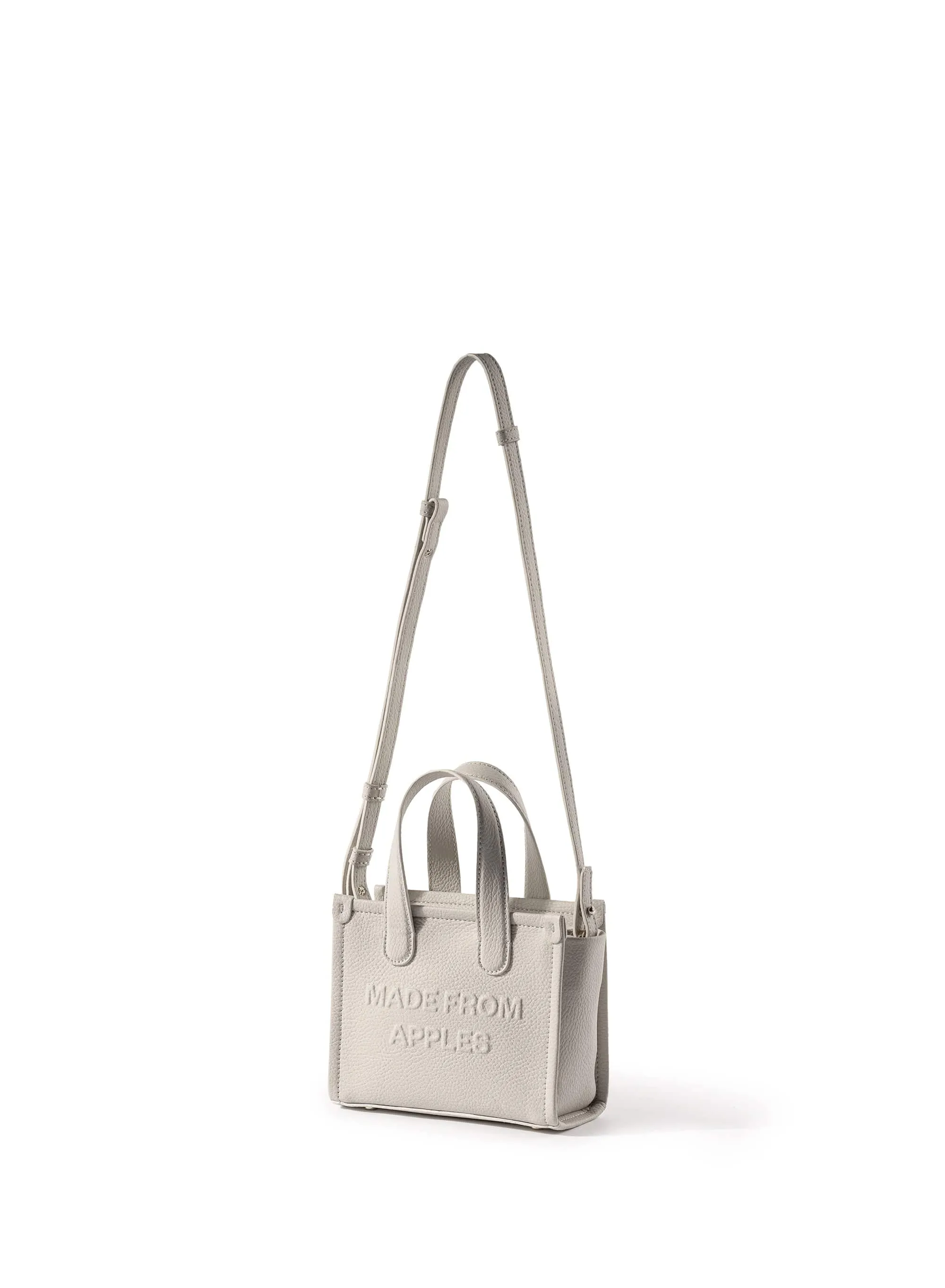 Alma S Apple Leather Vegan Tote Bag | Cloud