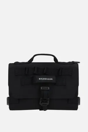 Army messenger bag in recycled nylon