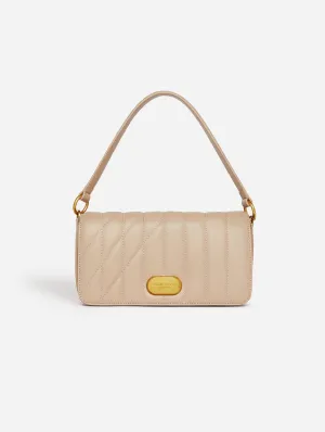 Aurora Vegan Leather Crossbody Bag | Beige