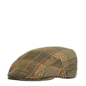 Barbour Deveron Tweed Flat Cap Green Mix
