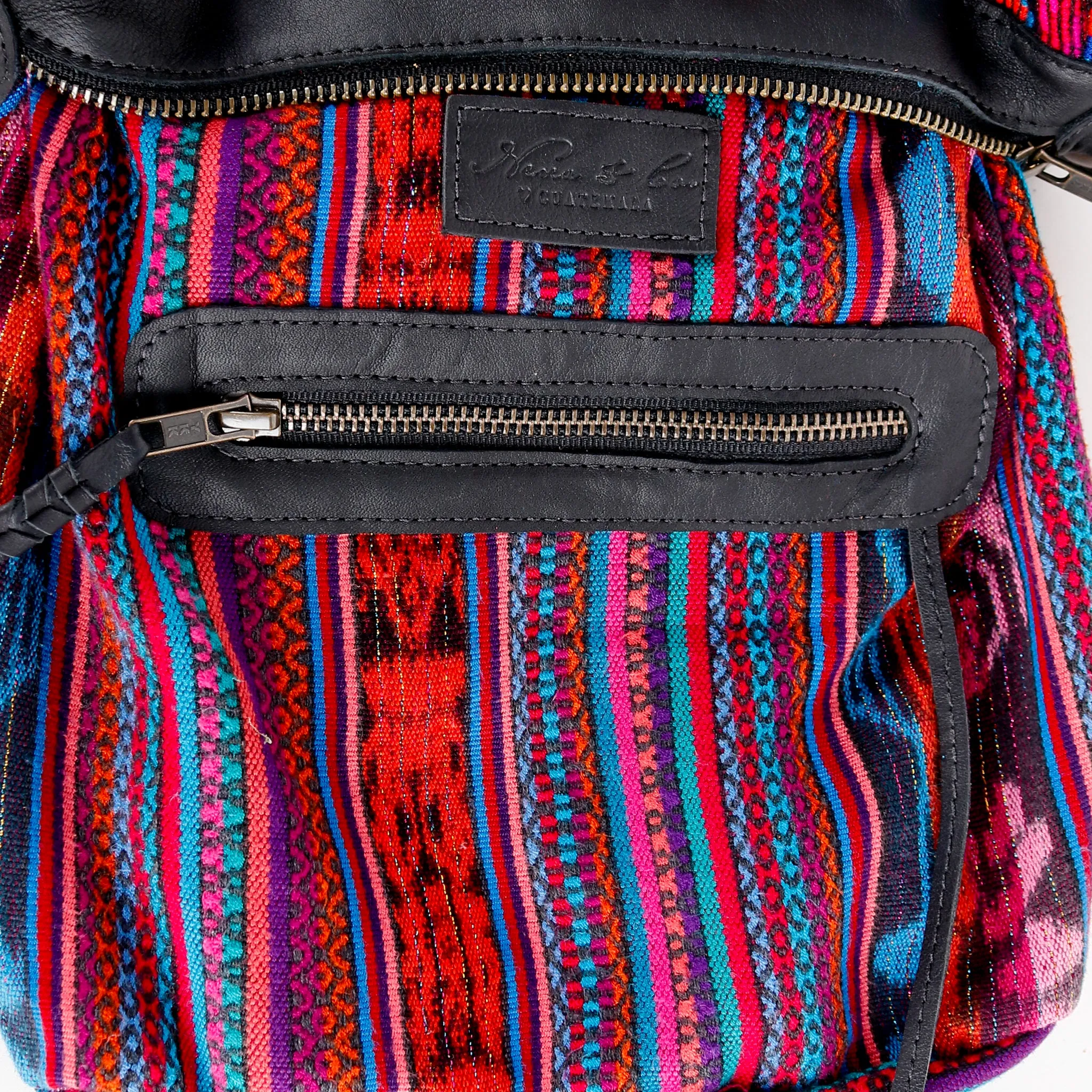 BEATRIZ MINI CDB WITH FRINGE - OOAK HUIPIL - BLACK - NO. 15893