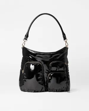 Black Lacquer Chelsea Hobo