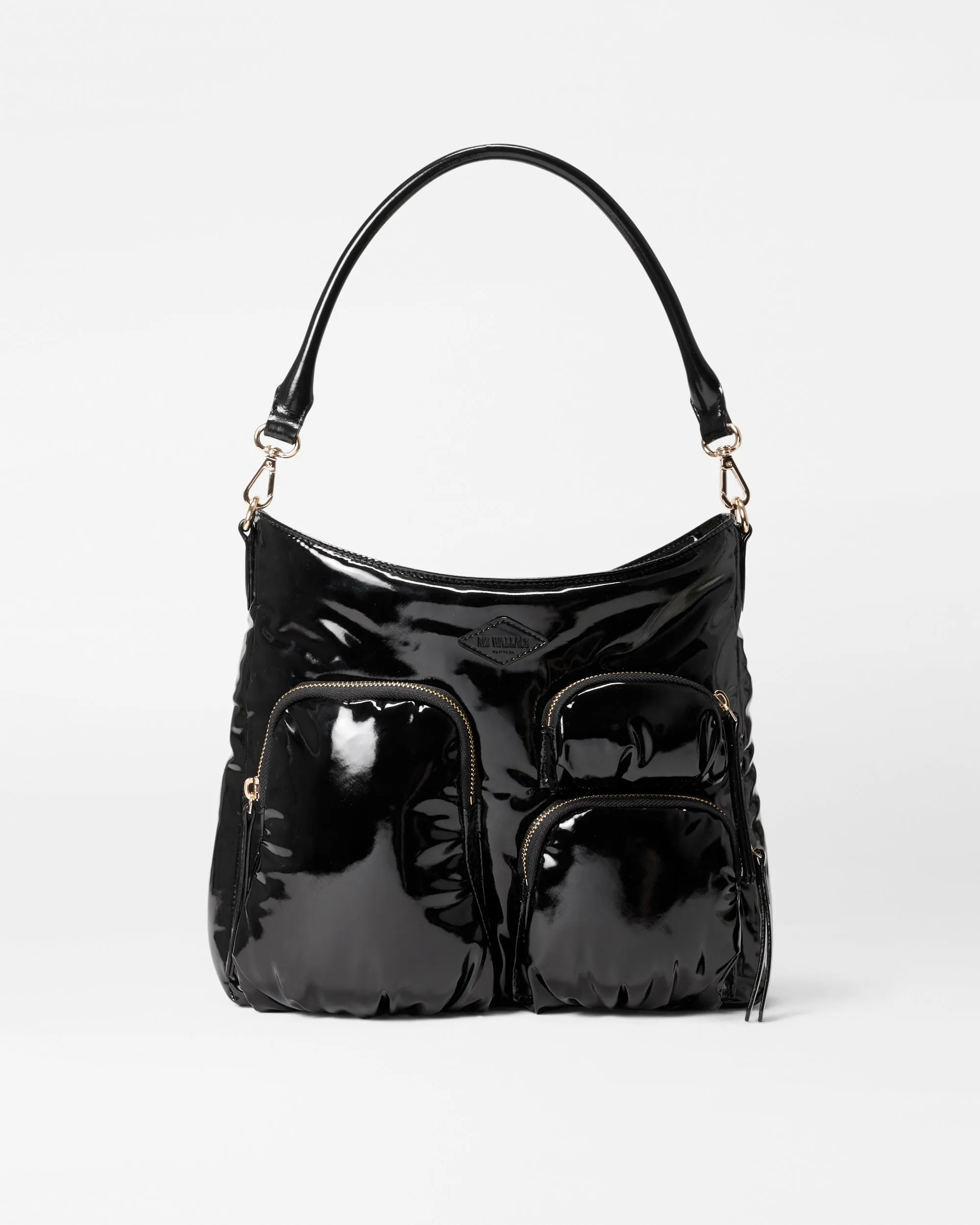 Black Lacquer Chelsea Hobo