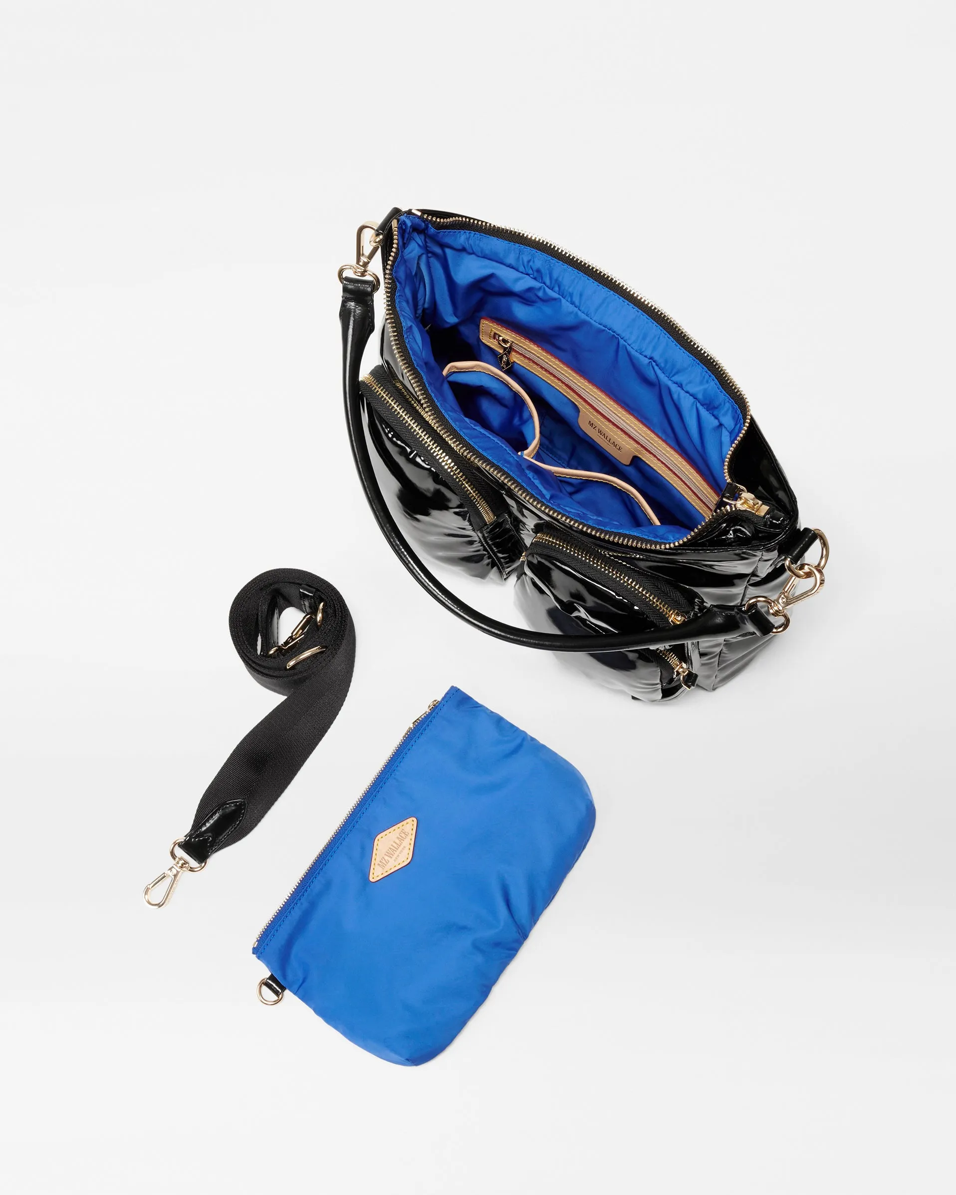 Black Lacquer Chelsea Hobo