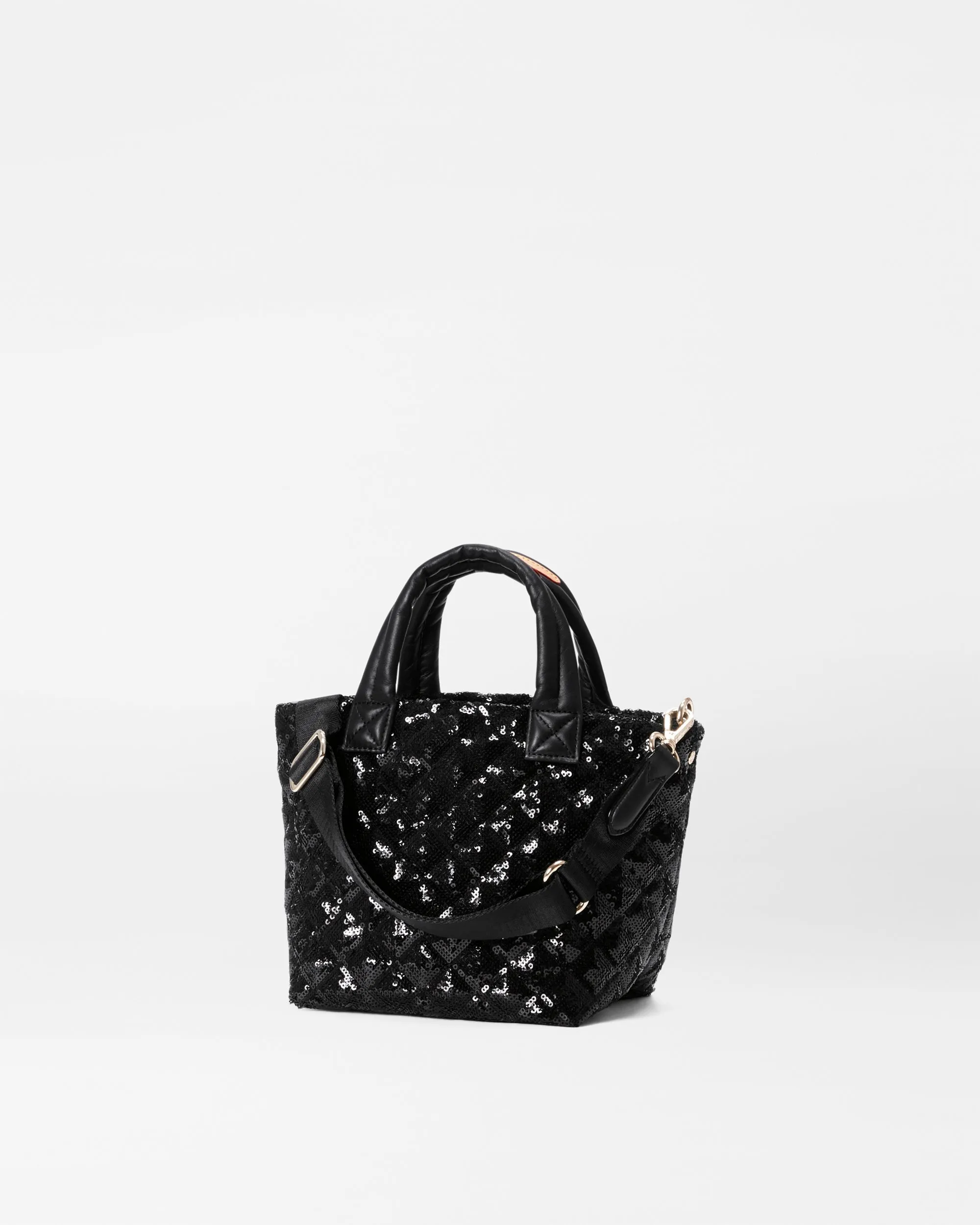 Black Sequin Micro Metro Tote Deluxe