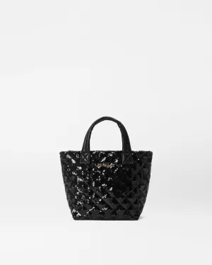 Black Sequin Micro Metro Tote Deluxe
