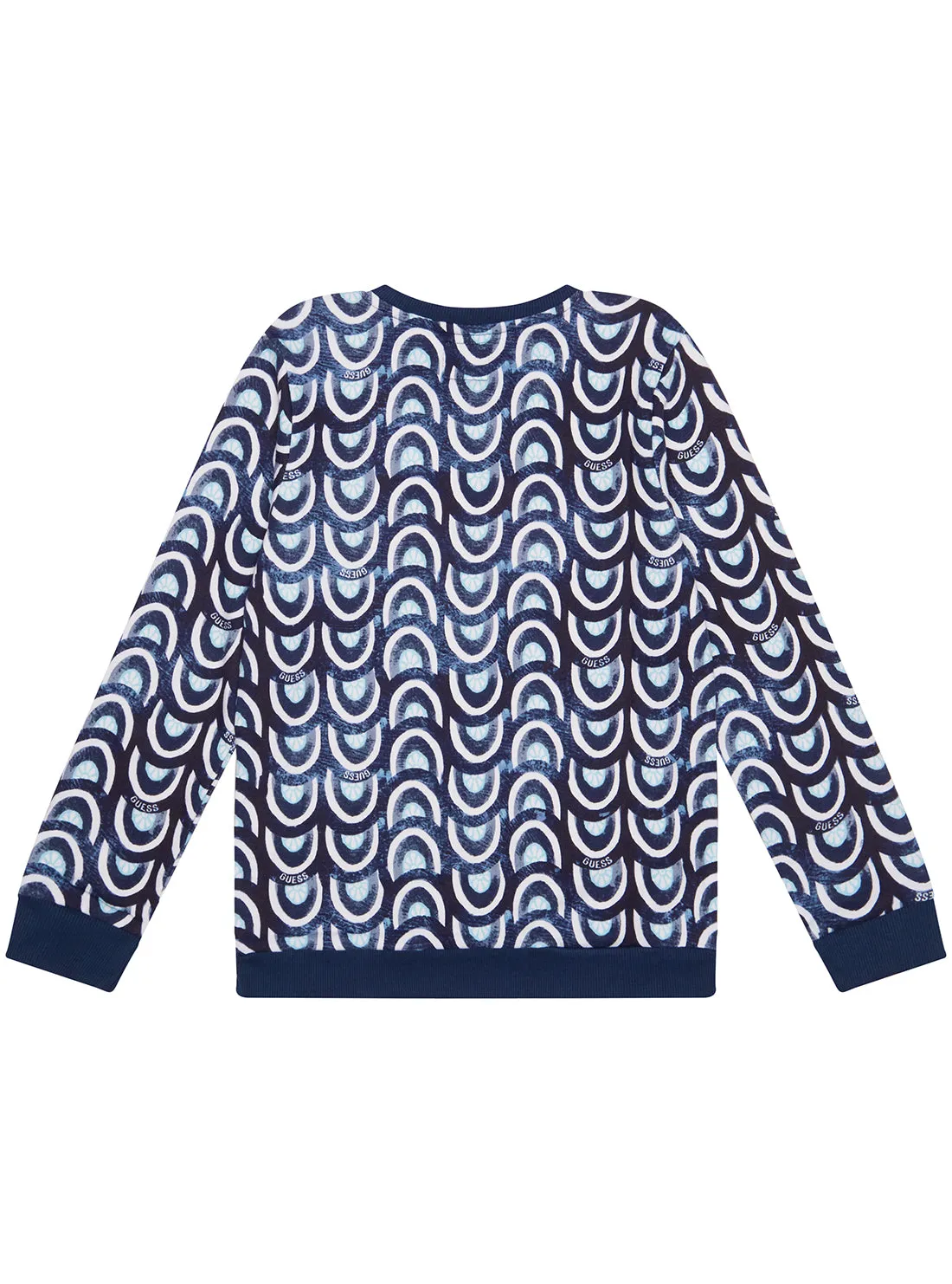 Blue Floral Tile Active Top (2-7)