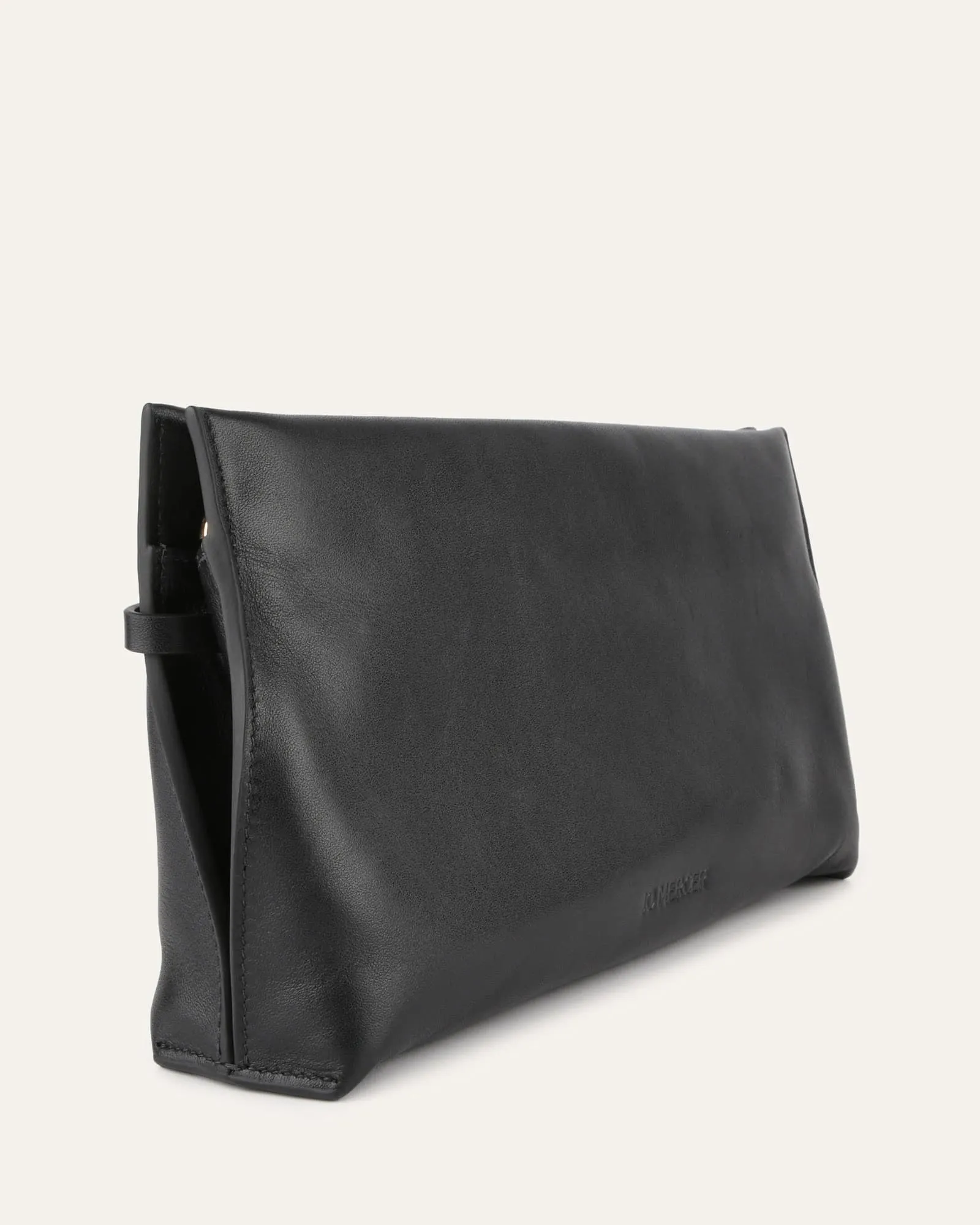 BONNIE CLUTCH BAG BLACK LEATHER