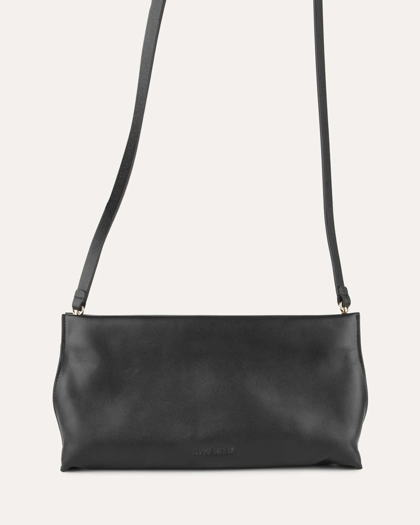 BONNIE CLUTCH BAG BLACK LEATHER