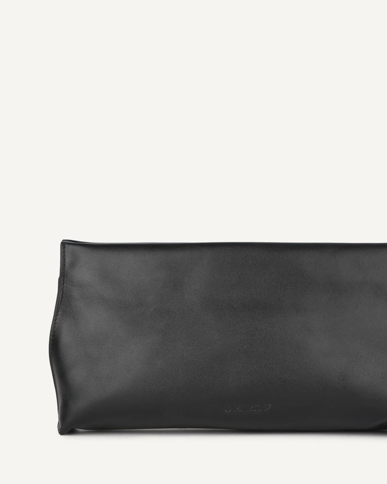 BONNIE CLUTCH BAG BLACK LEATHER