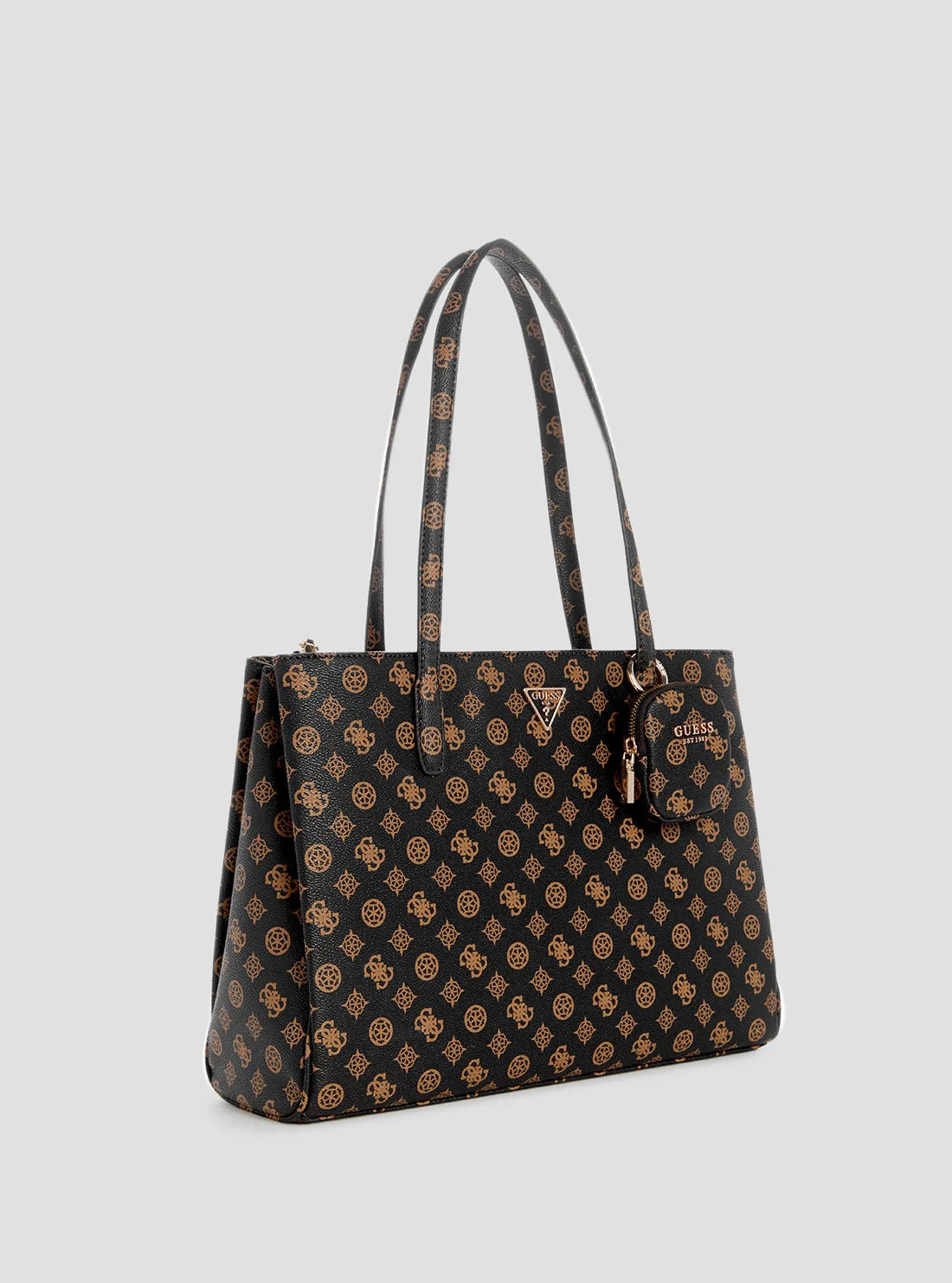 Brown Logo Power Play Tote Bag