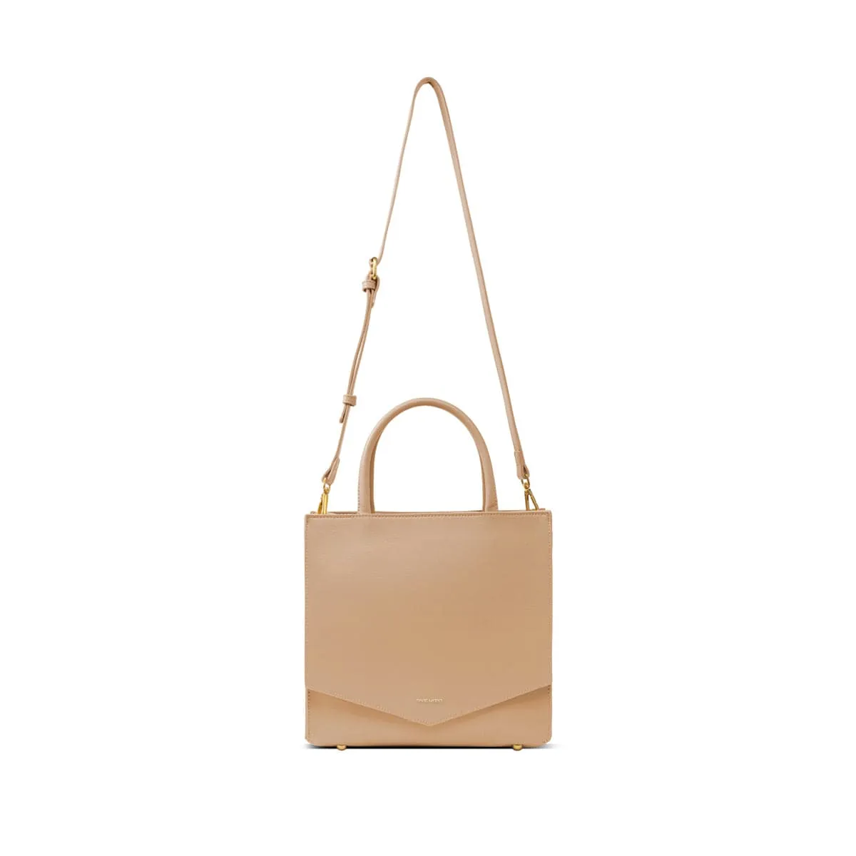 Caitlin Vegan Leather Small Tote Bag | Sand