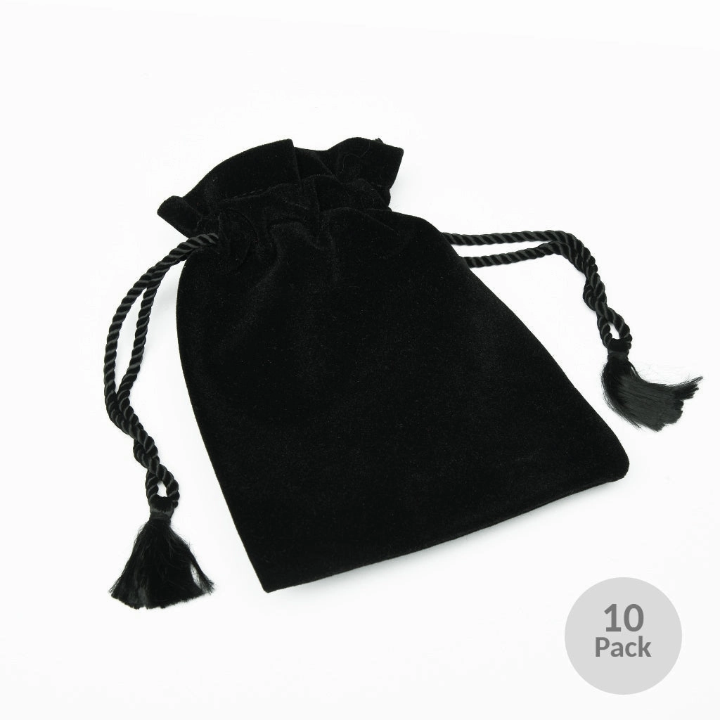 CLEARANCE - 6" X 5" Velvet Urn Bag - Burgundy or Black - 10 Pack