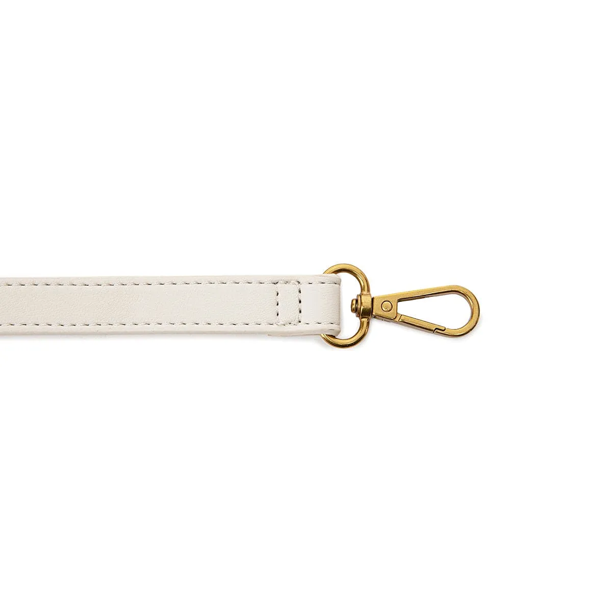 Crescent Vegan Leather Crossbody Bag | Coconut Cream Pleated