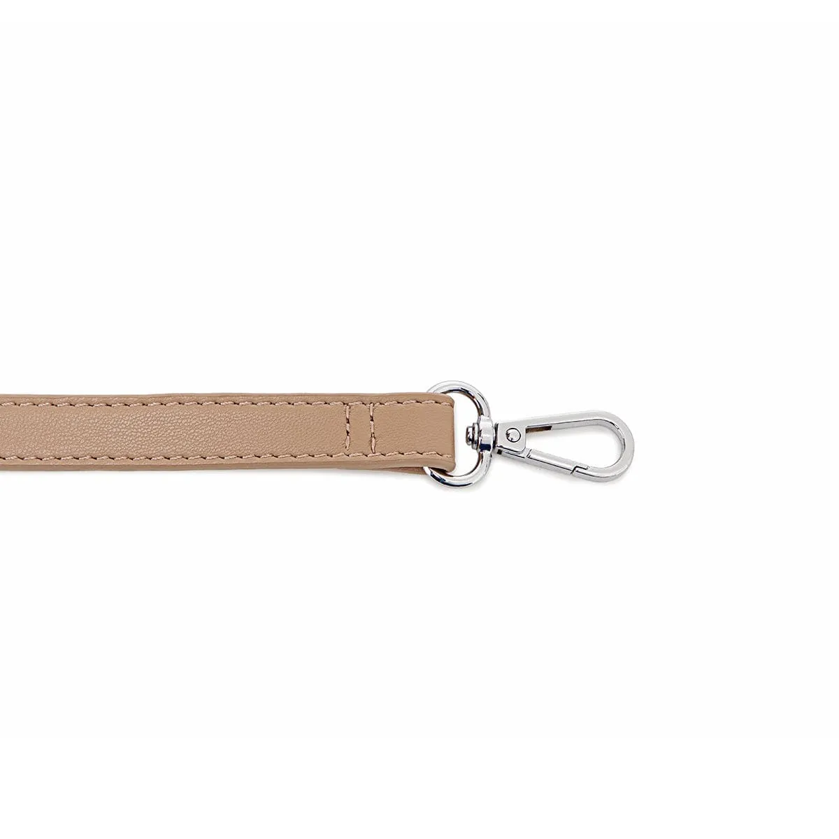 Crescent Vegan Leather Crossbody Bag | Latte Pleated
