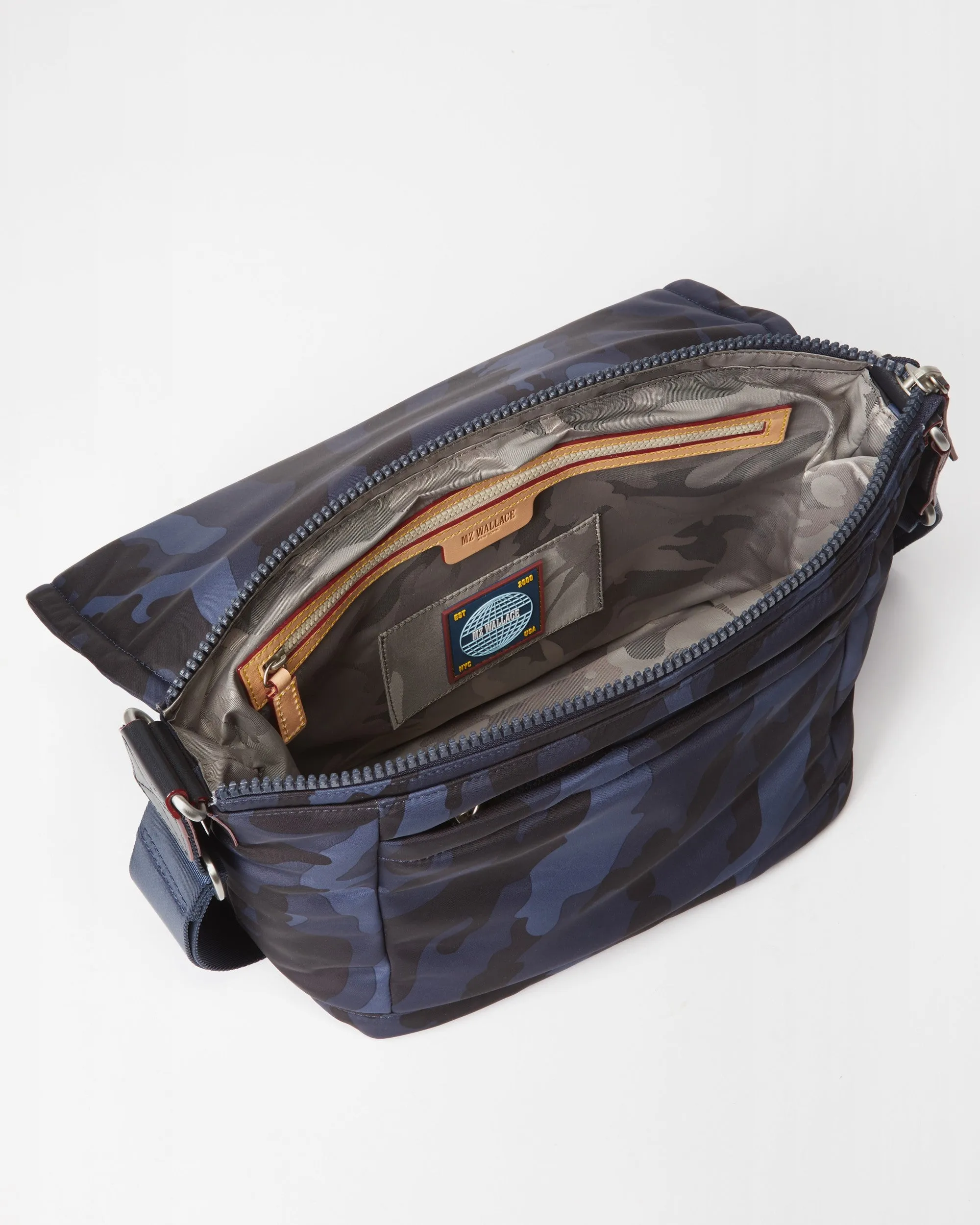 Dark Blue Camo Bedford Air Bleecker Small Messenger