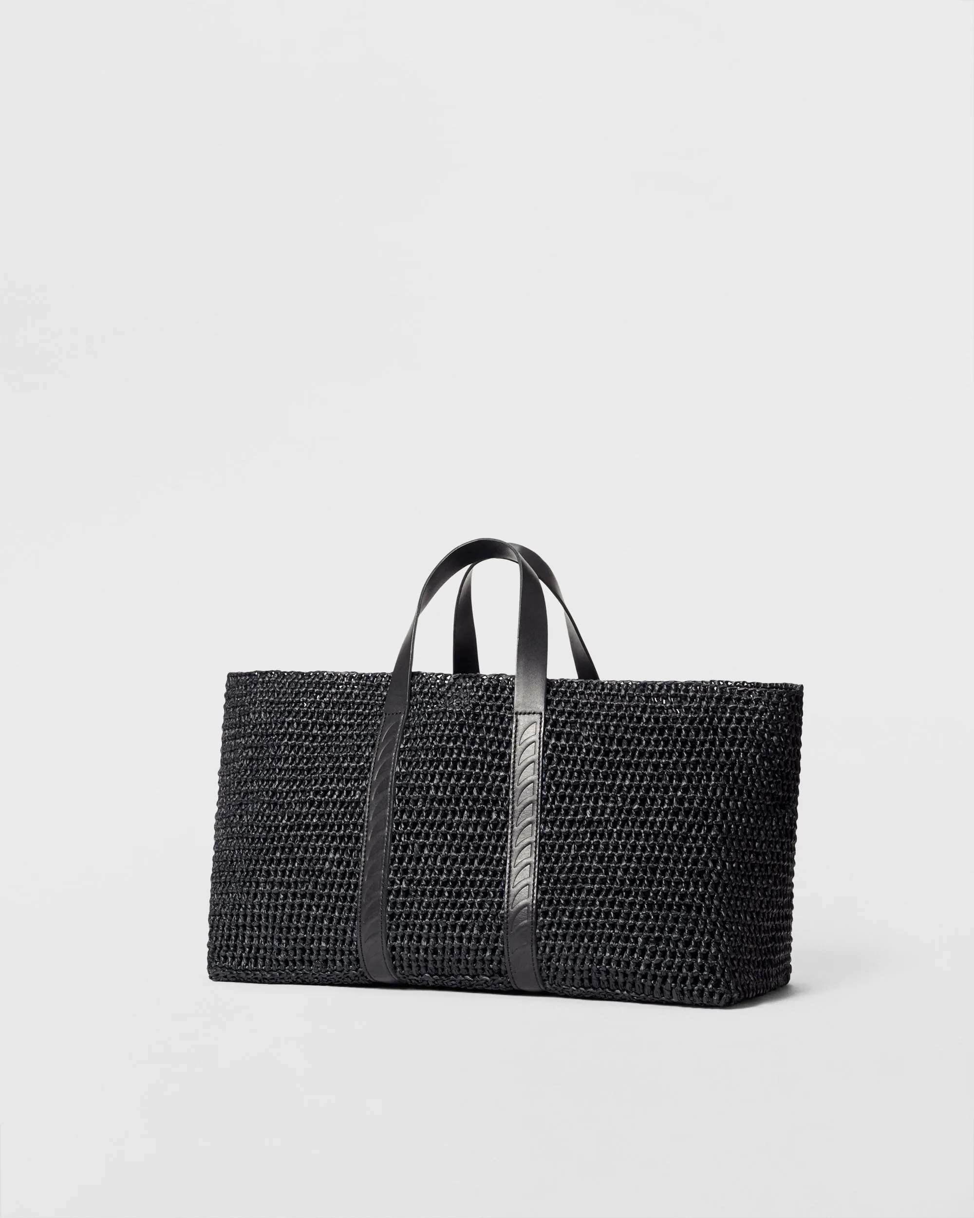 Dezso Black Crochet Finn Crochet Tote