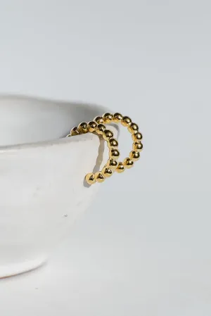 Eden Gold Beaded Mini Hoop Earrings