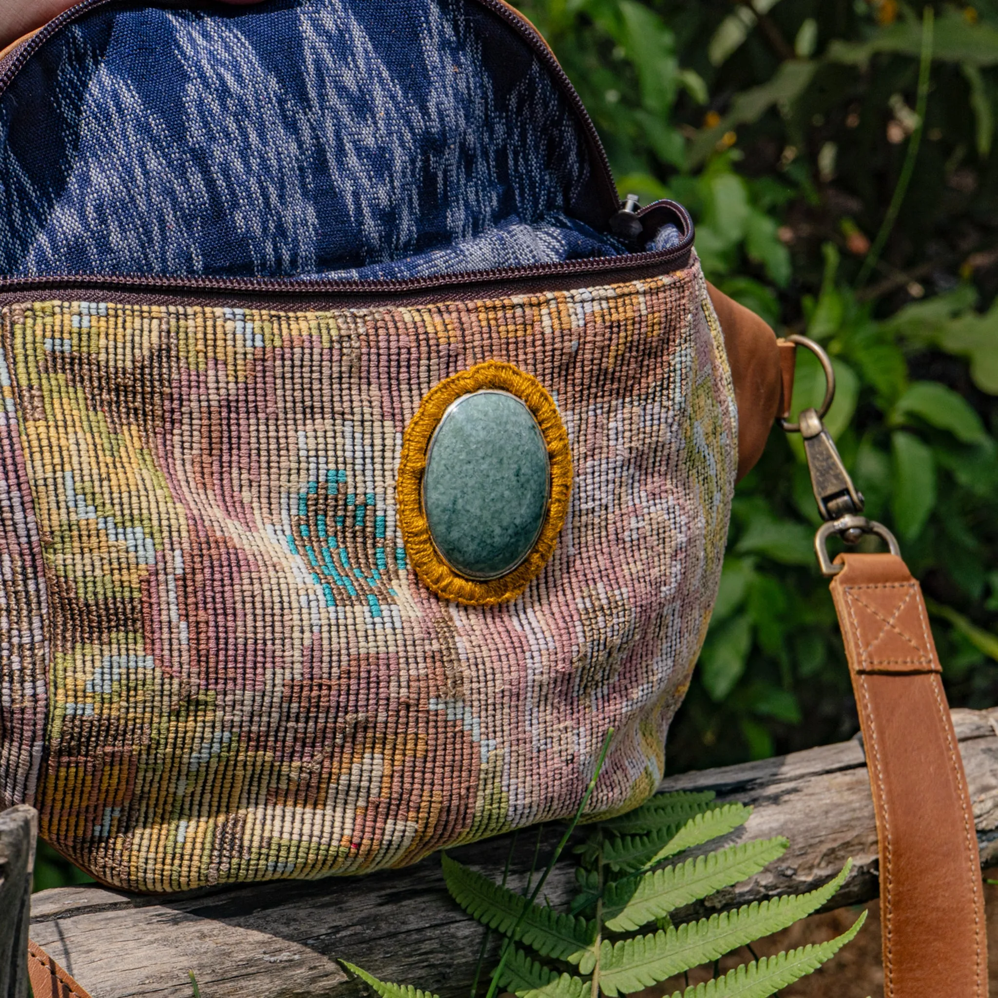 EL DON MANNY PACK WITH JADE - OOAK HUIPIL - CAFE - NO. 15543