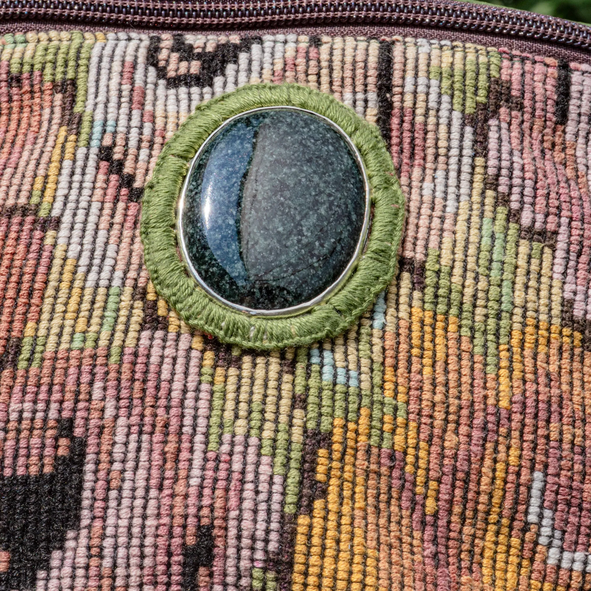 EL DON MANNY PACK WITH JADE - OOAK HUIPIL - EMERALD - NO. 15542