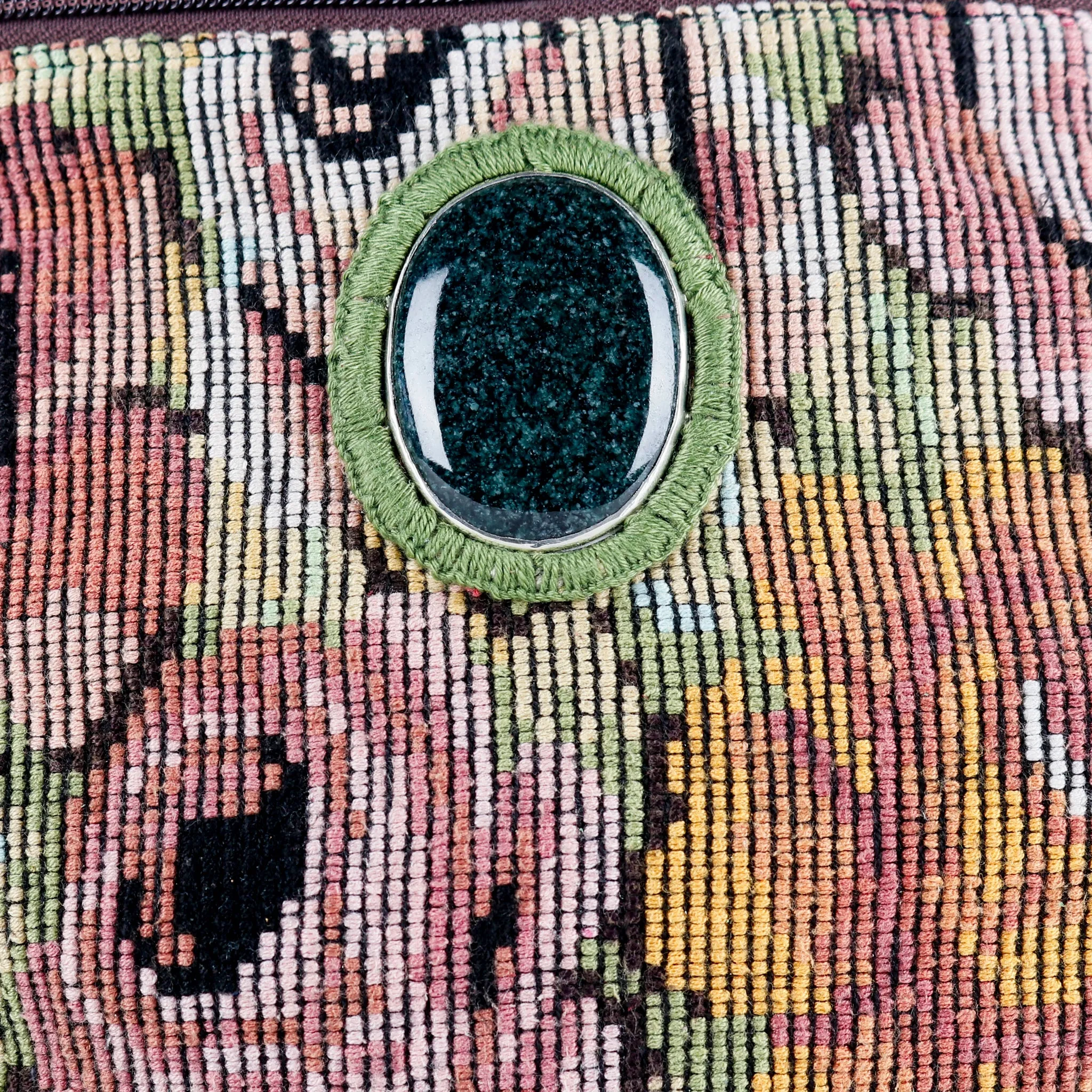 EL DON MANNY PACK WITH JADE - OOAK HUIPIL - EMERALD - NO. 15542