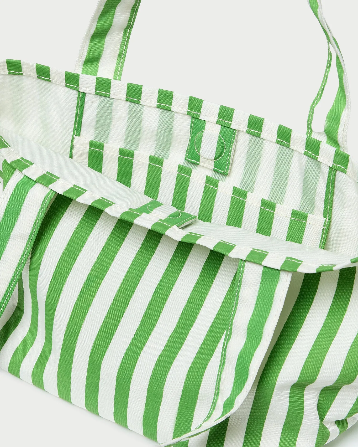 Ellis Green Stripe Packable Tote