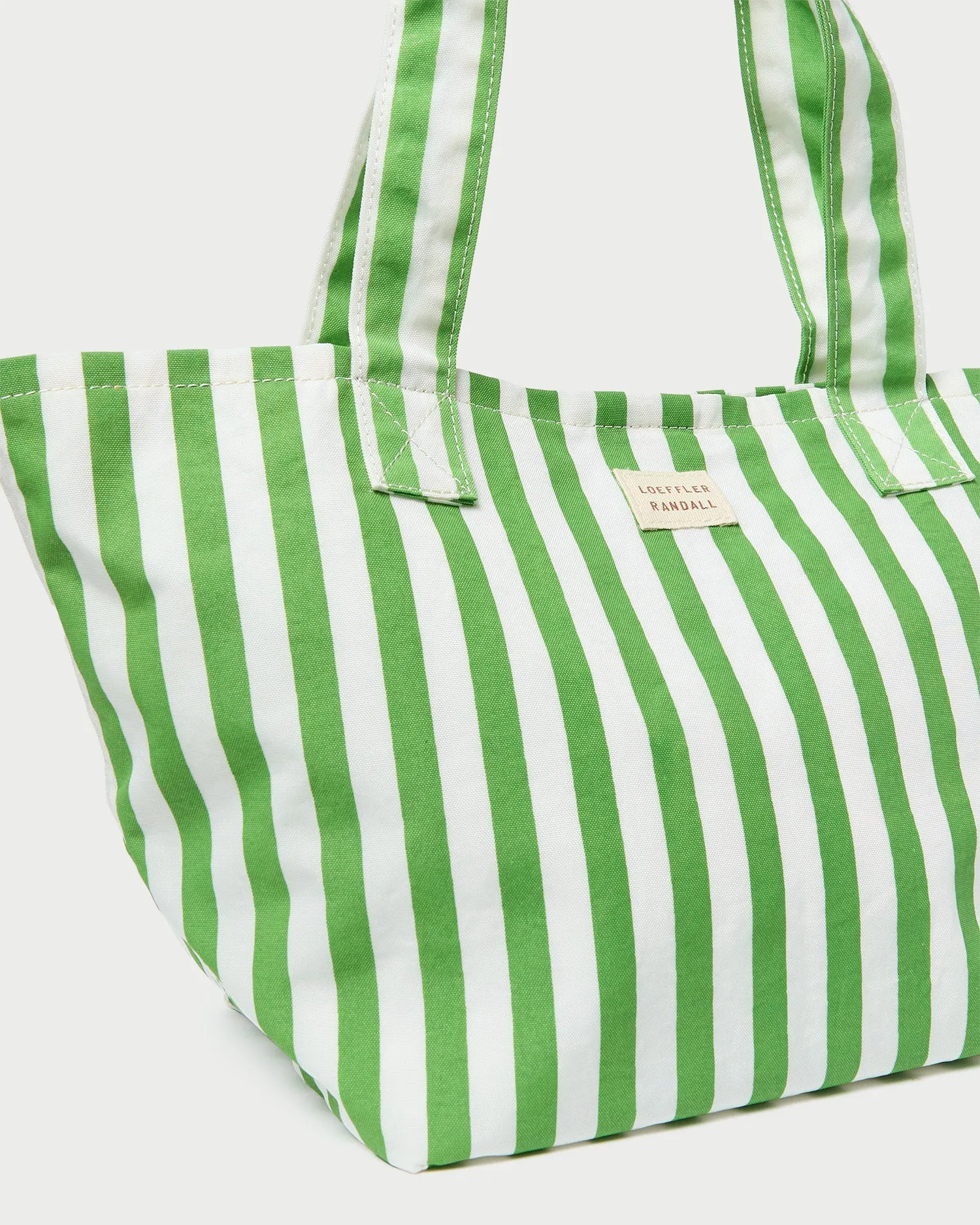Ellis Green Stripe Packable Tote