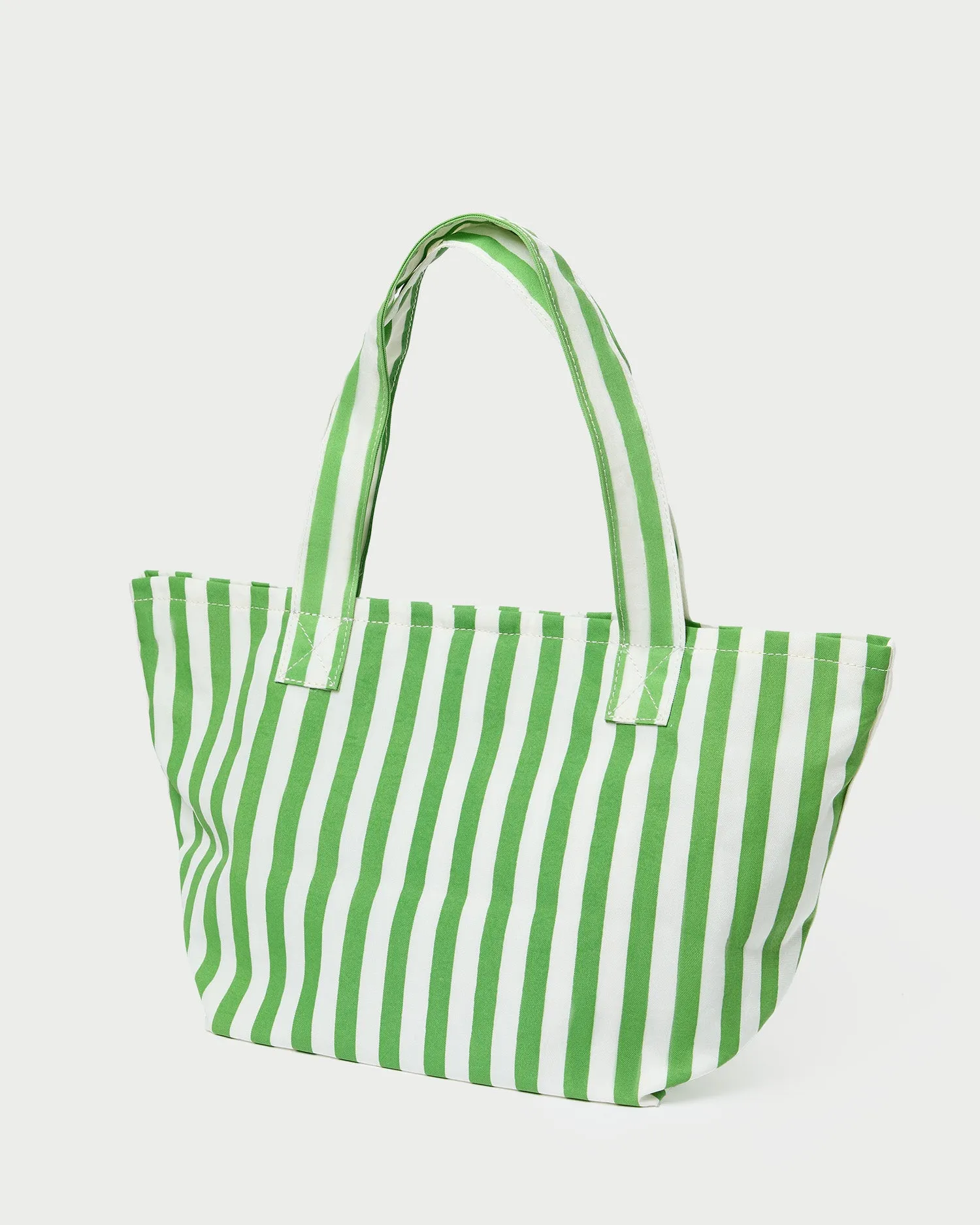 Ellis Green Stripe Packable Tote