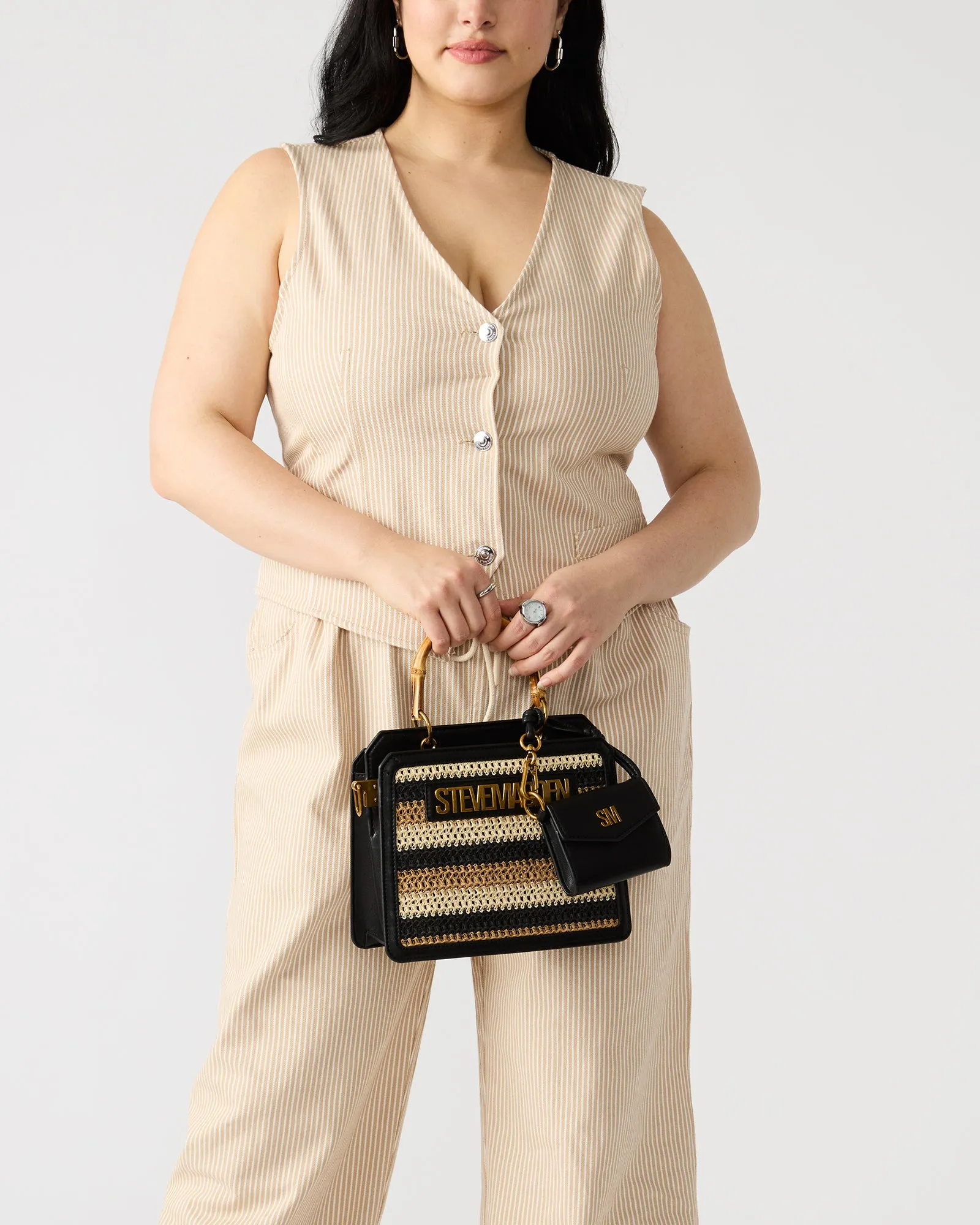 EVELYN BEACHY BAG BLACK/TAN