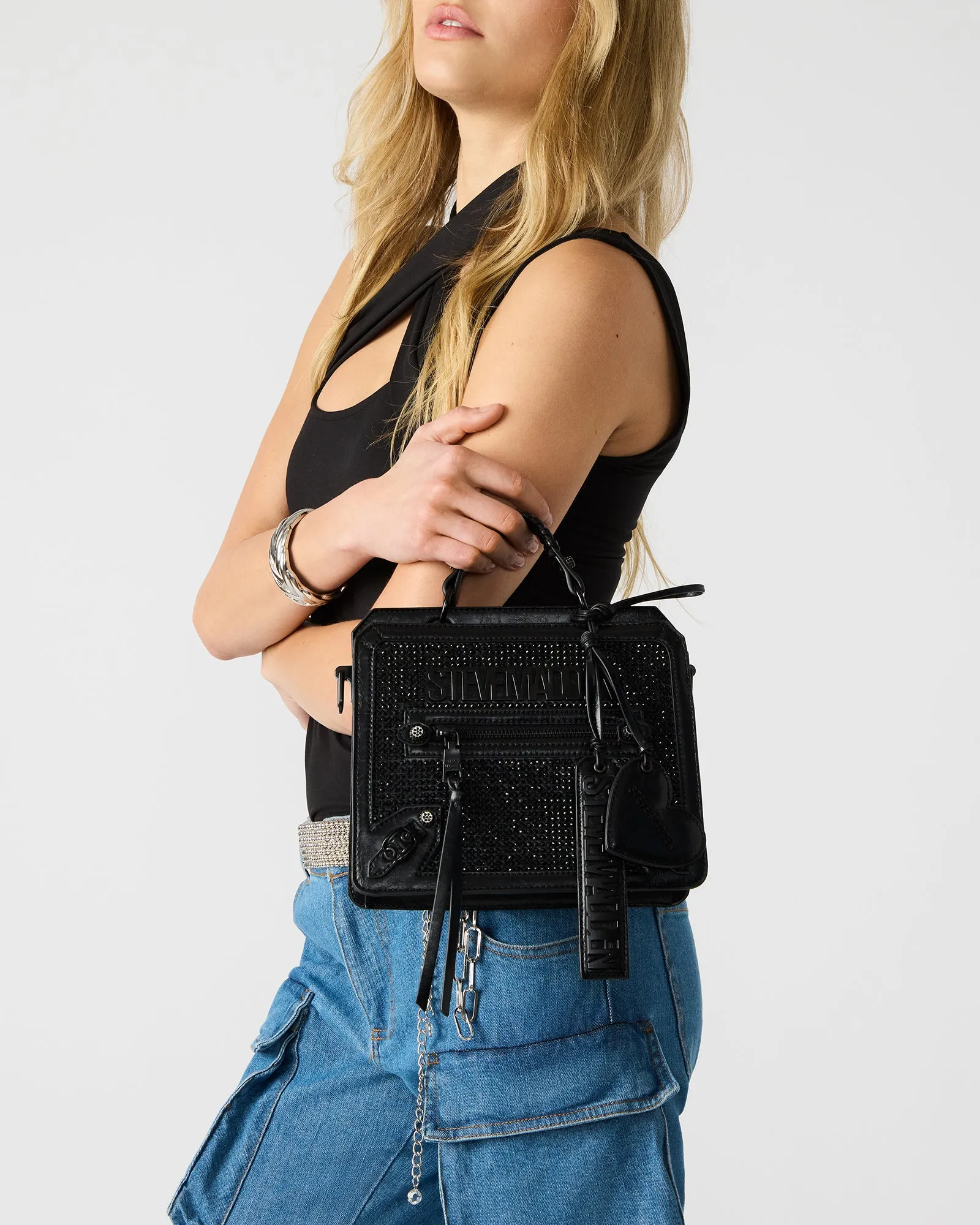EVELYN CHARMS BAG BLACK/BLACK