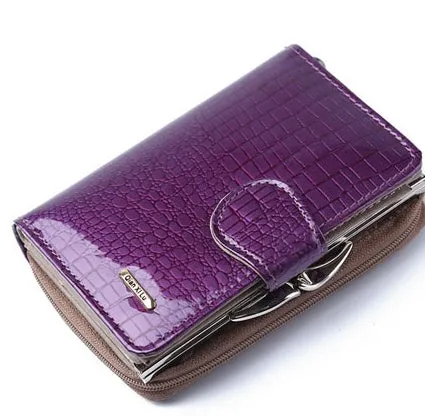 Fashion Patent Leather Short Wallet for Women