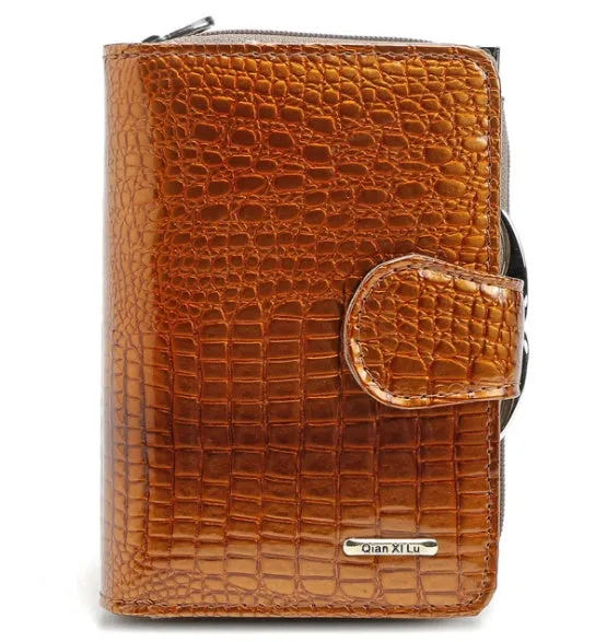 Fashion Patent Leather Short Wallet for Women