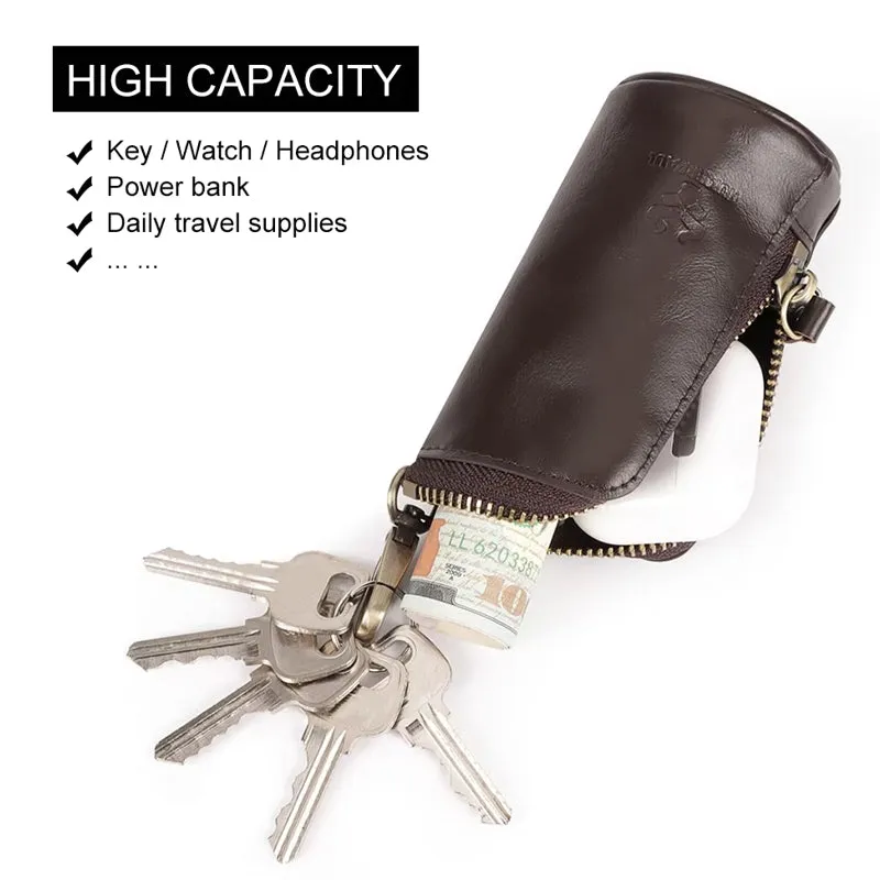Fashion Zipper Home Keychain Car Key Storage Bag