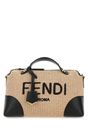 Fendi By The Way Medium Woven Boston Bag
