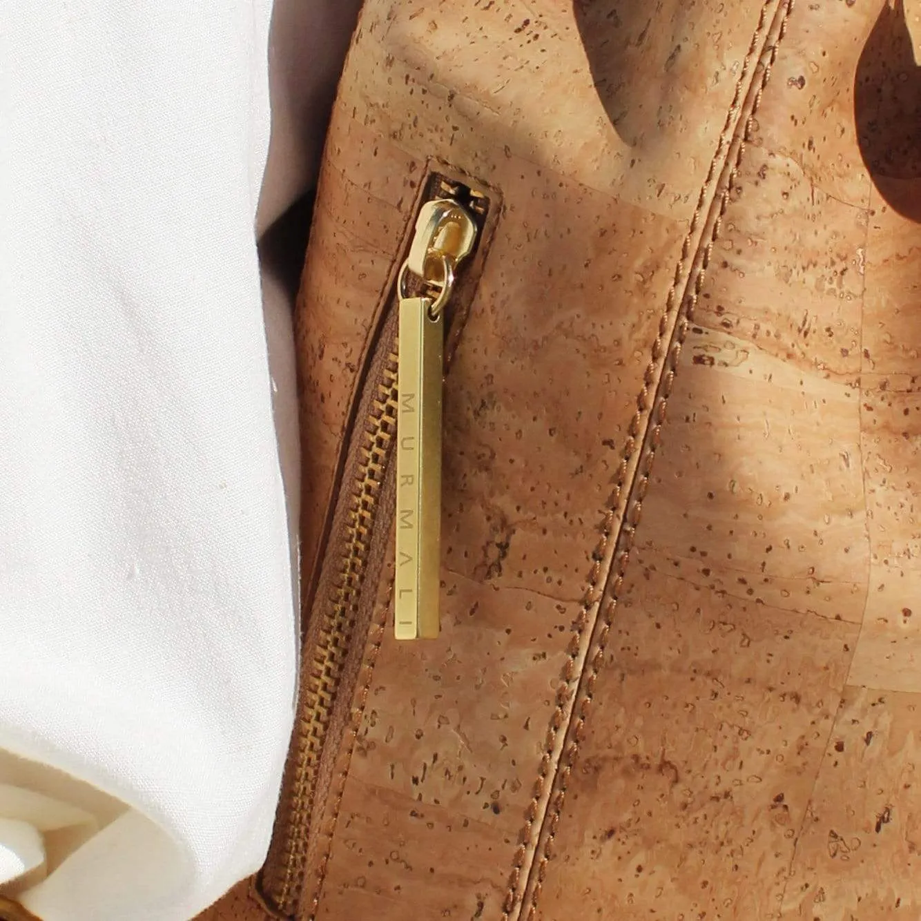 Gamma Handcrafted Cork Vegan Bucket Backpack | Natural