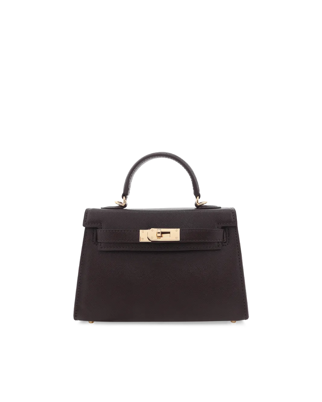 HARIETTE HANDLE BAG - DARK CACAO SAFFIANO