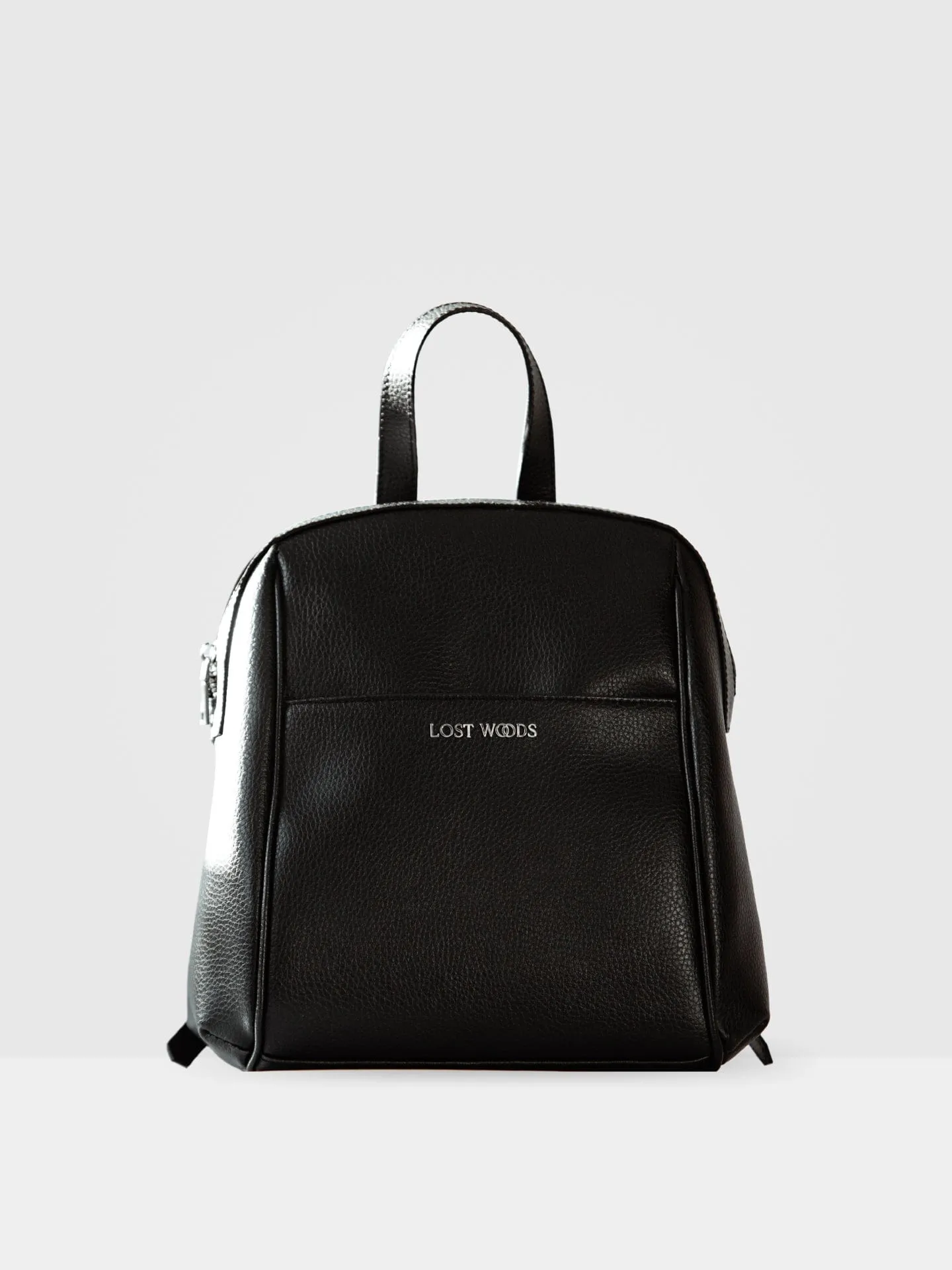 Hazel MIRUM® Leather Vegan Backpack | Black & Silver