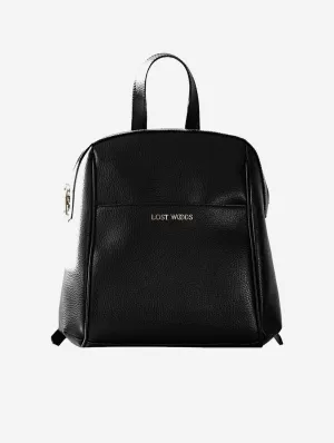 Hazel MIRUM® Leather Vegan Backpack | Black & Silver