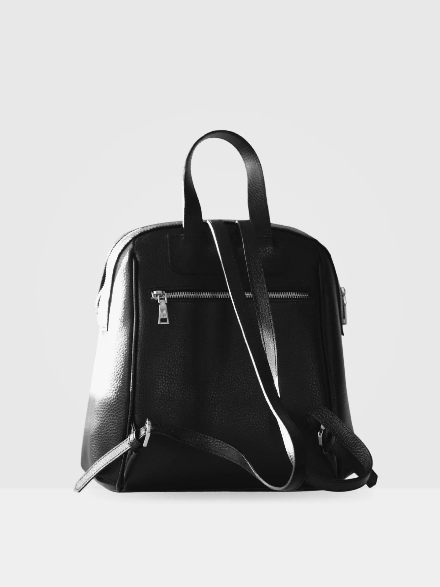 Hazel MIRUM® Leather Vegan Backpack | Black & Silver