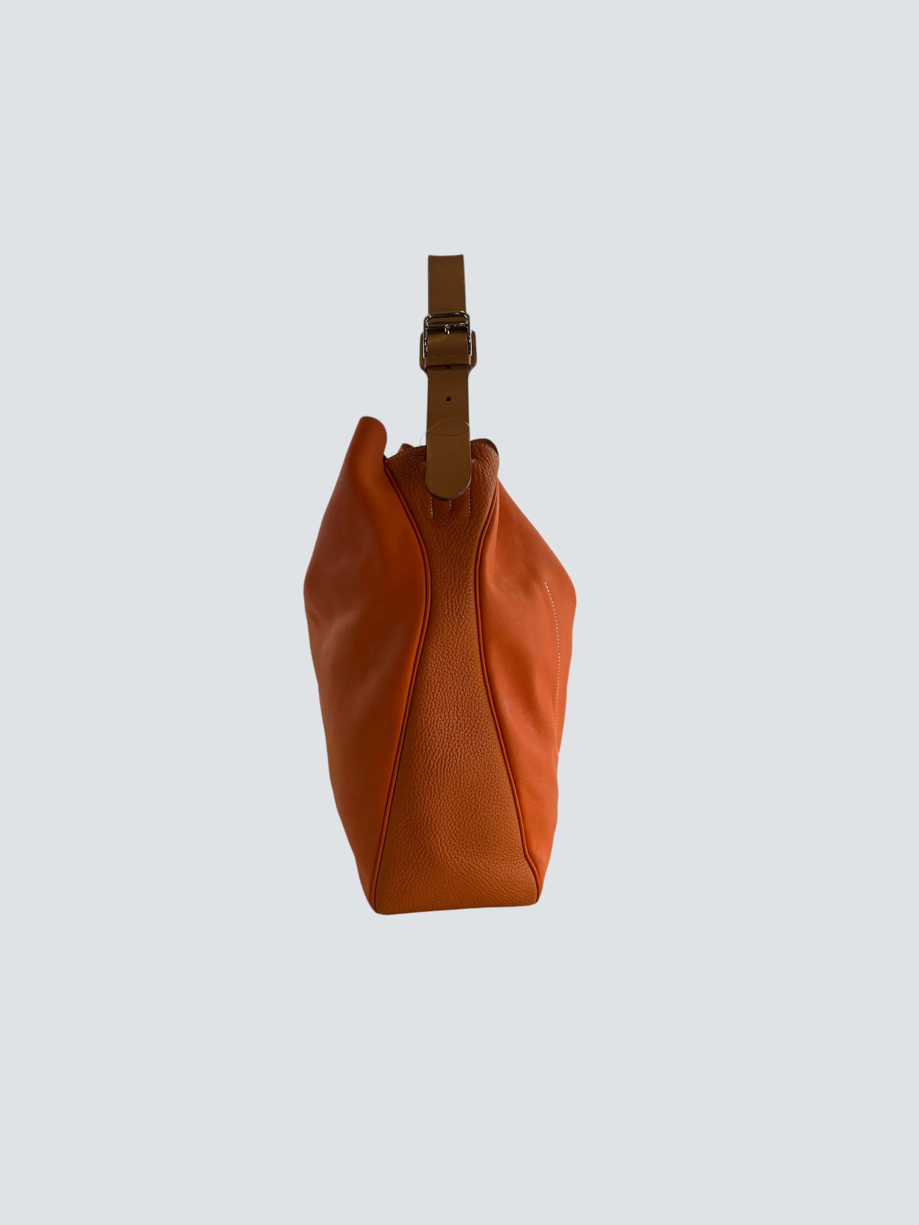 Hermès Orange Leather Virvolte Hobo