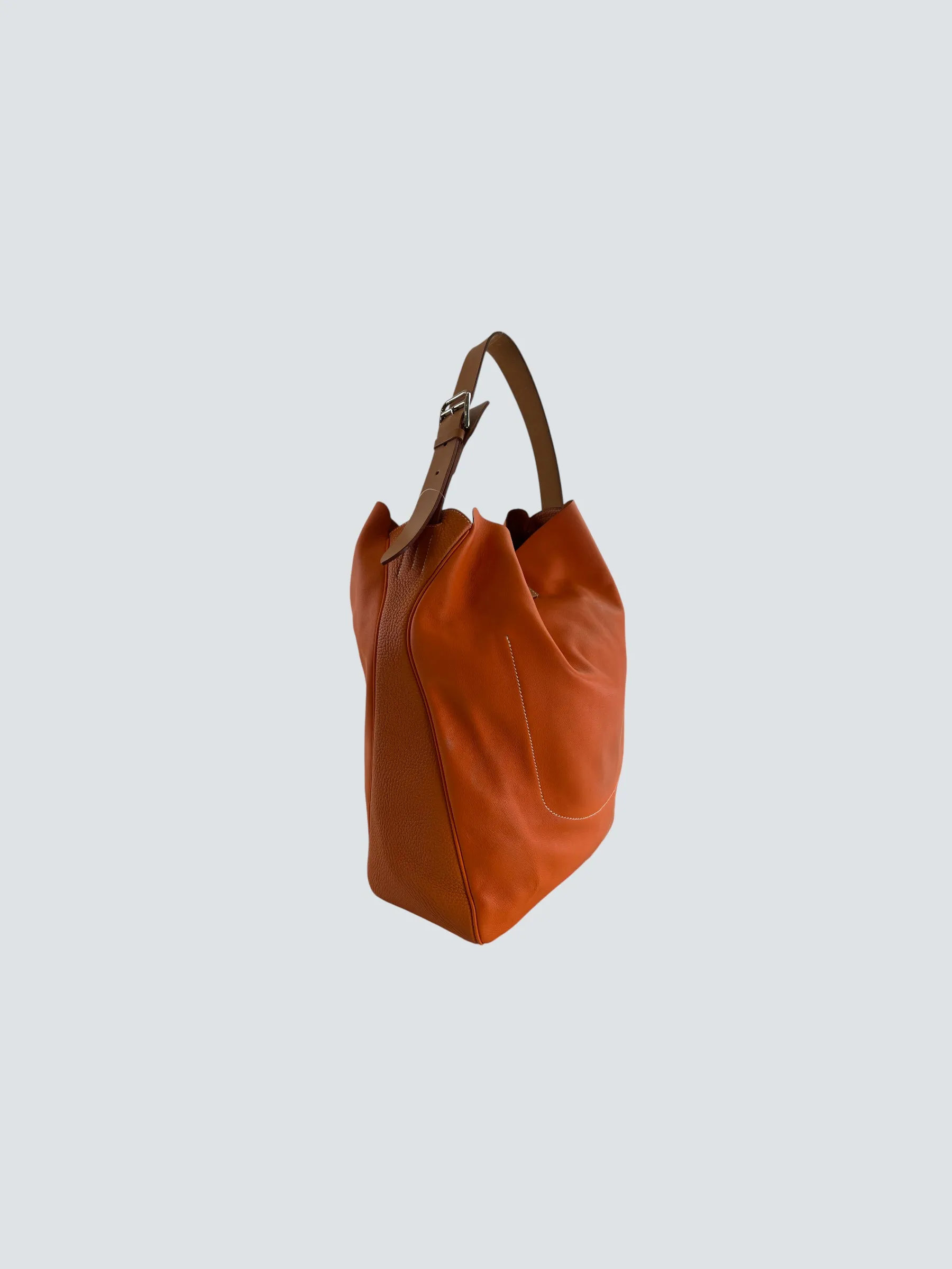 Hermès Orange Leather Virvolte Hobo
