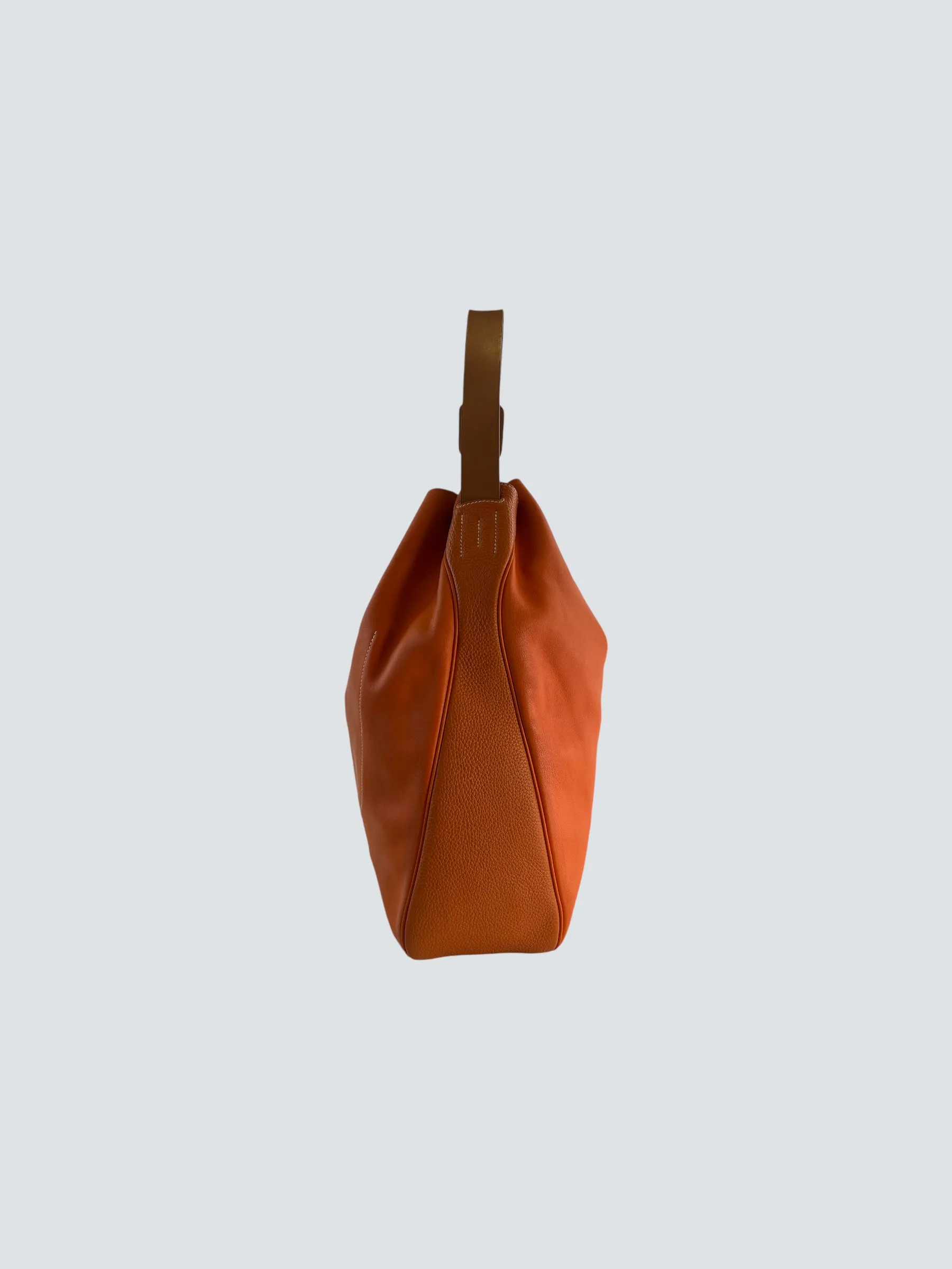 Hermès Orange Leather Virvolte Hobo