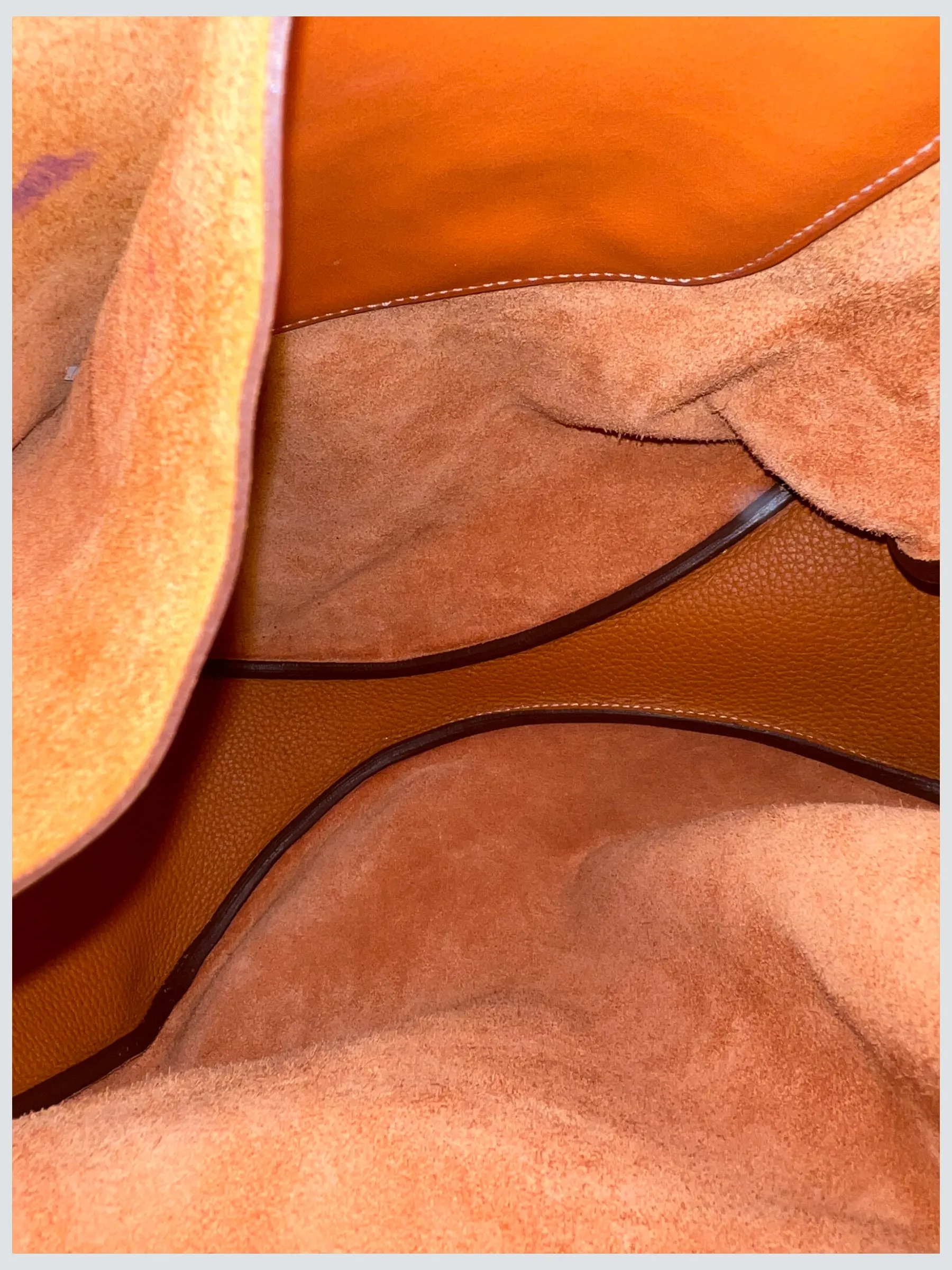 Hermès Orange Leather Virvolte Hobo
