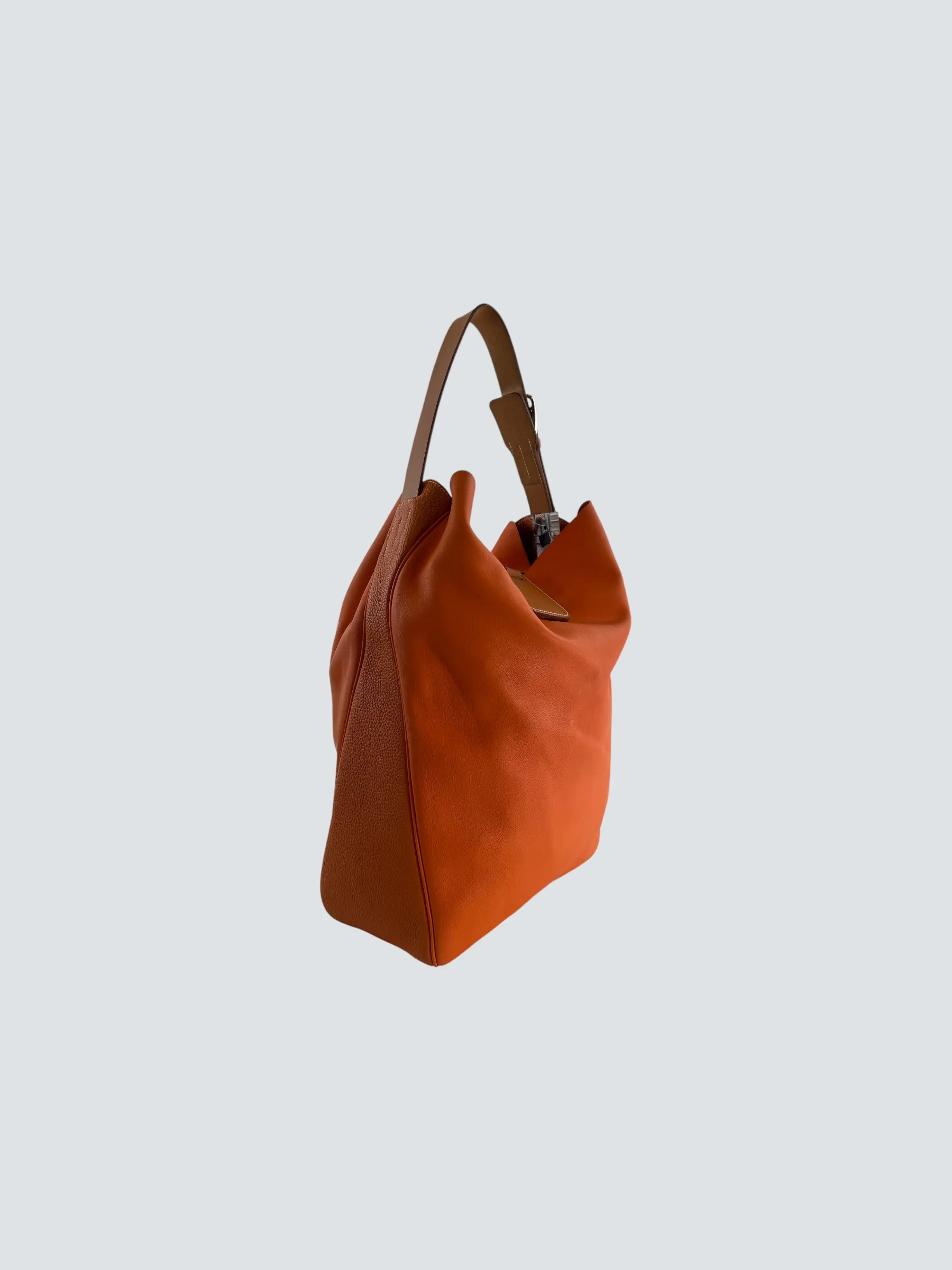 Hermès Orange Leather Virvolte Hobo