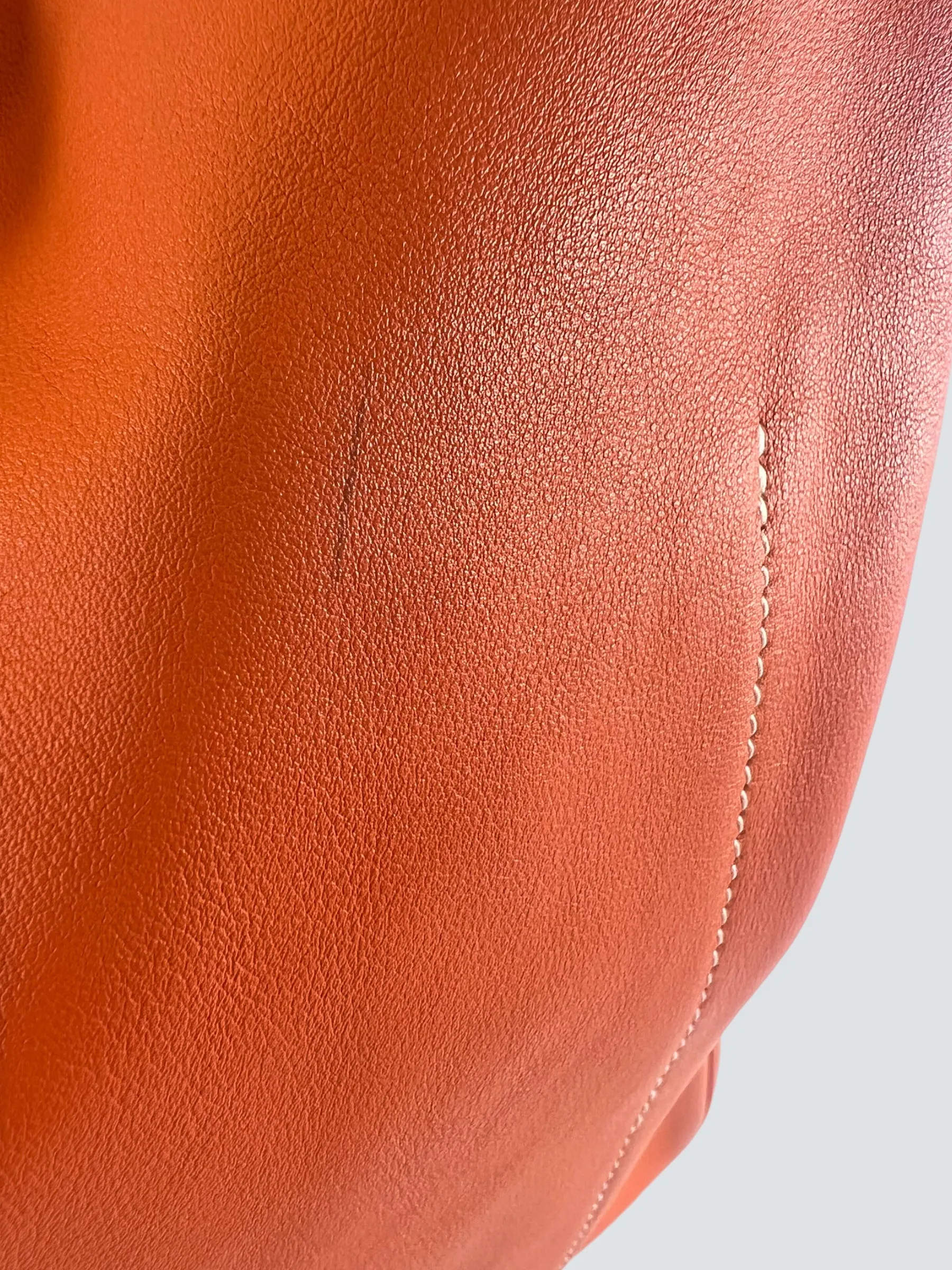 Hermès Orange Leather Virvolte Hobo