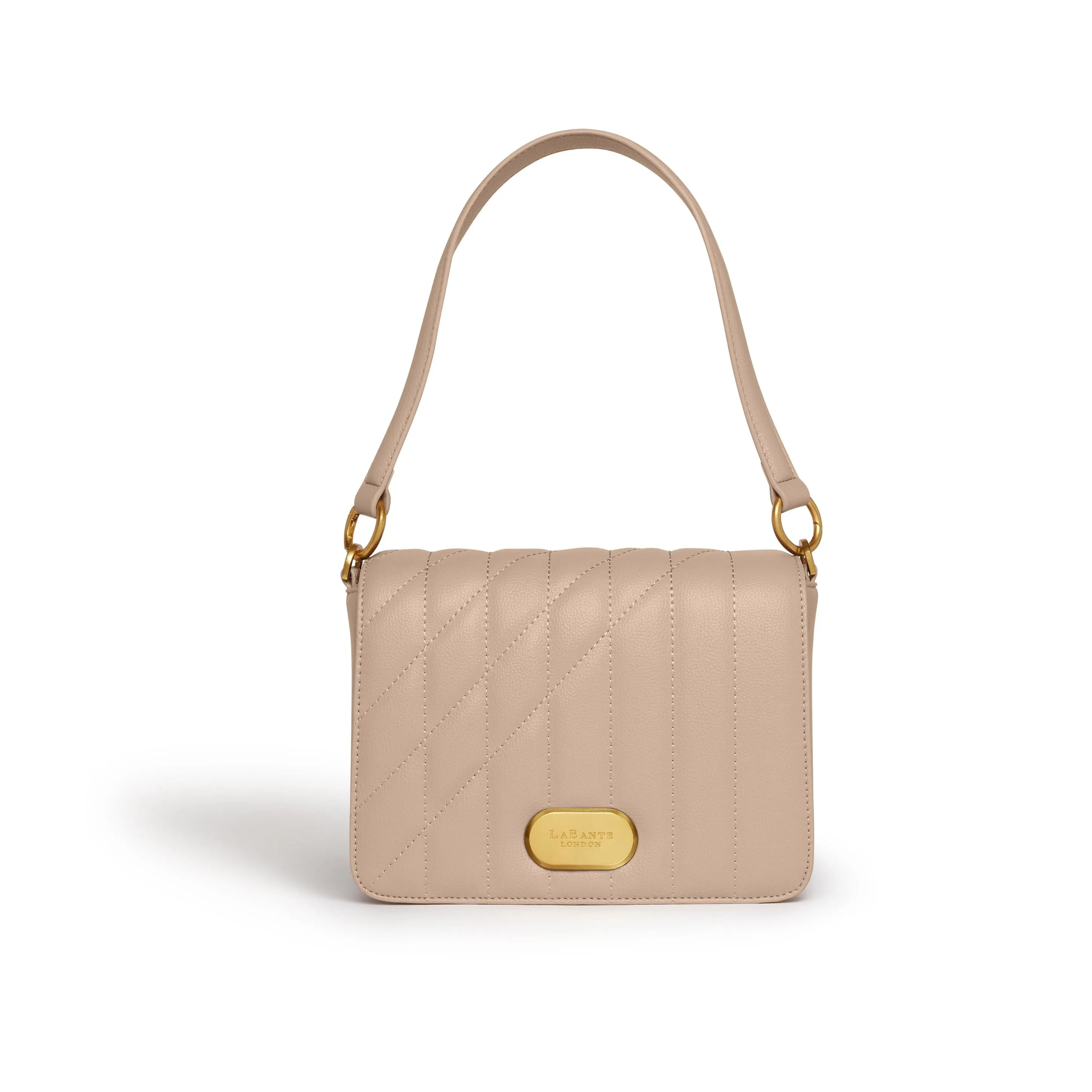 Iris Vegan Leather Shoulder Bag | Beige