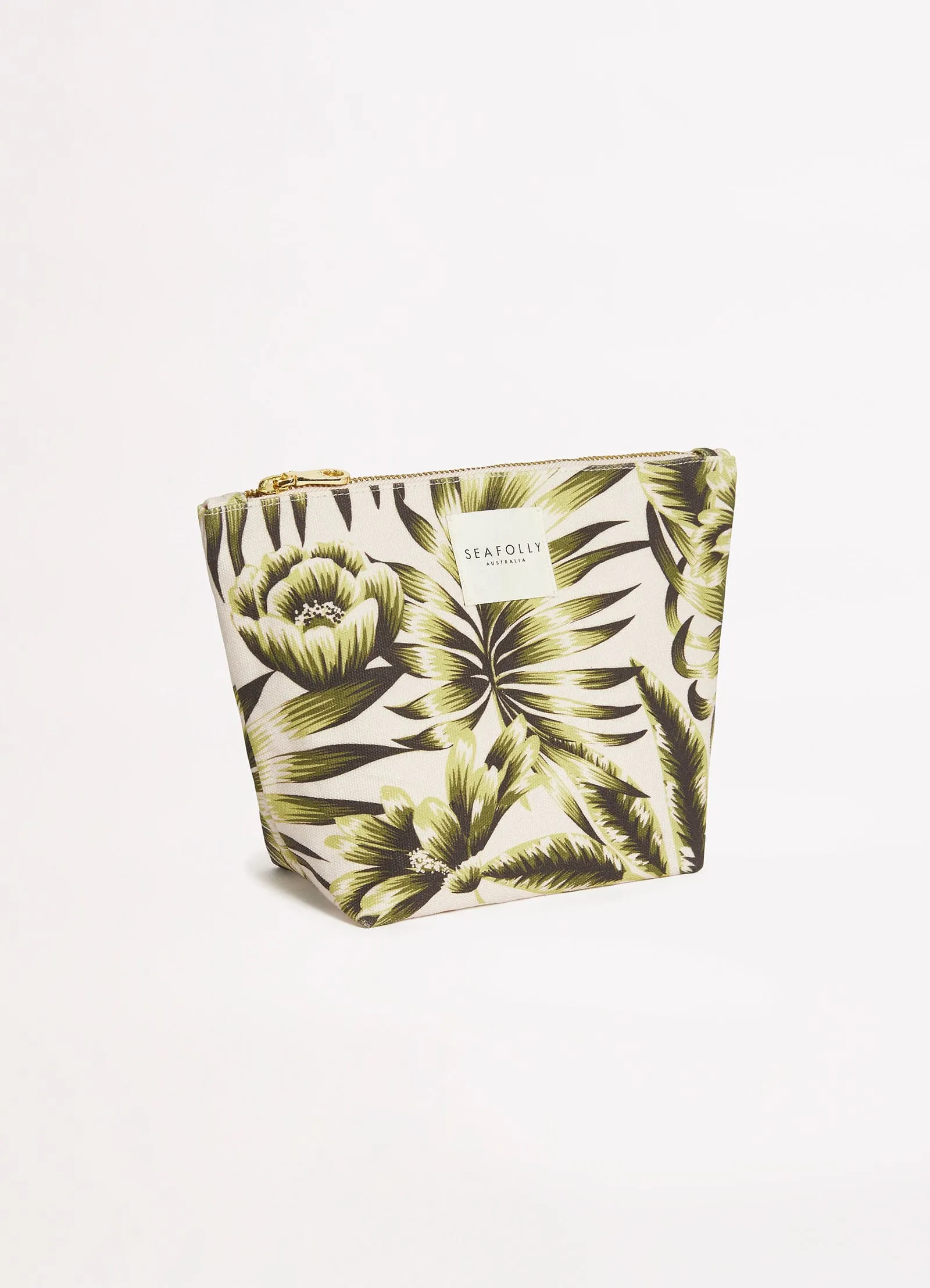 Island In The Sun Canvas Pouch - Avocado