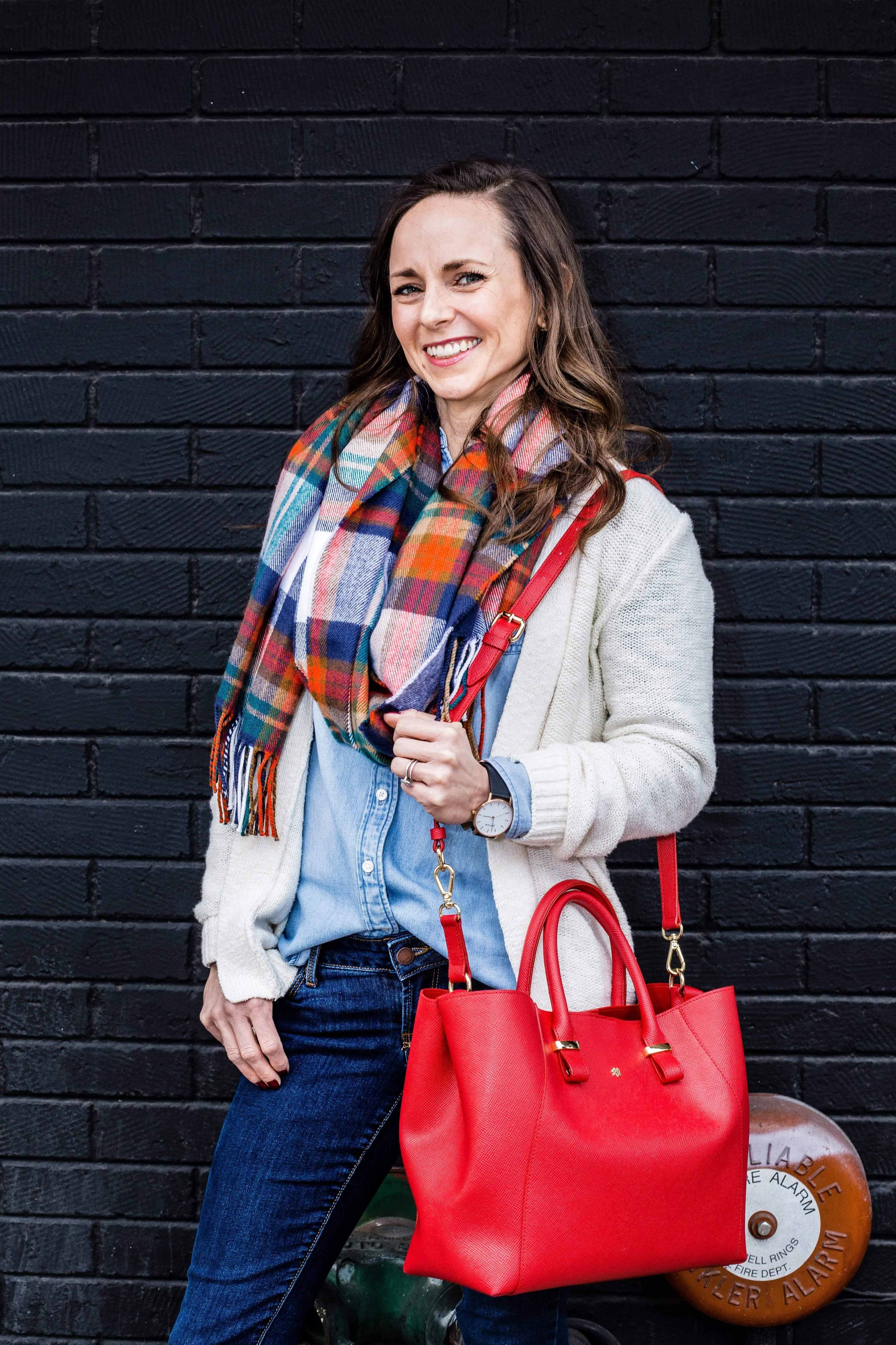 Jane Vegan Leather Handbag | Red